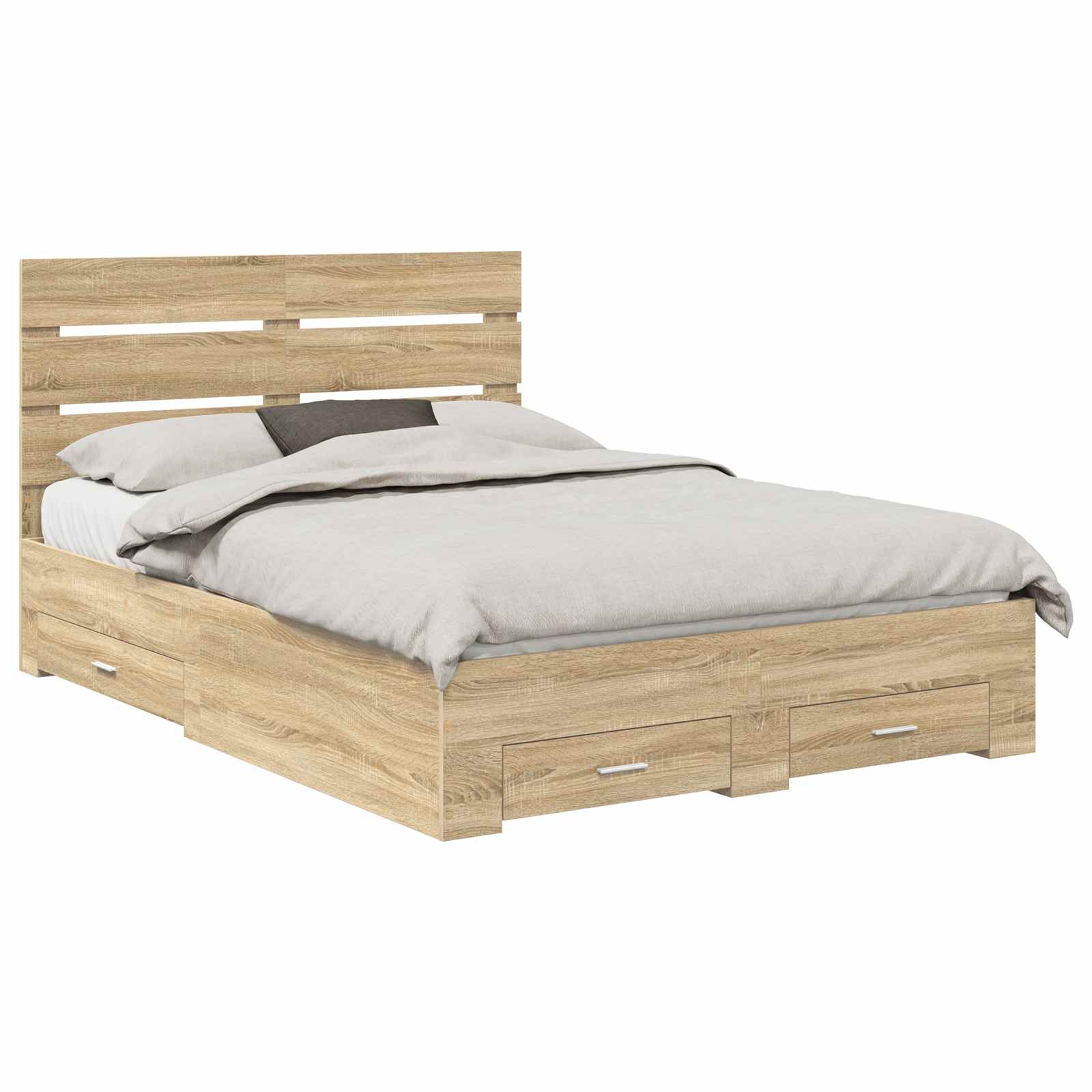Krevetna konstrukcija s ladicama Sonoma hrast 150 x 200 cm