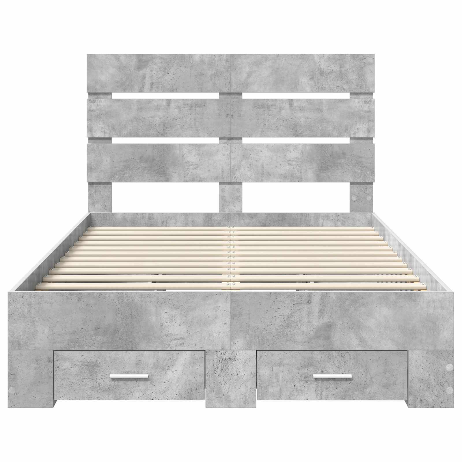 Krevetna konstrukcija s ladicama Betonski sivi 135 x 190 cm