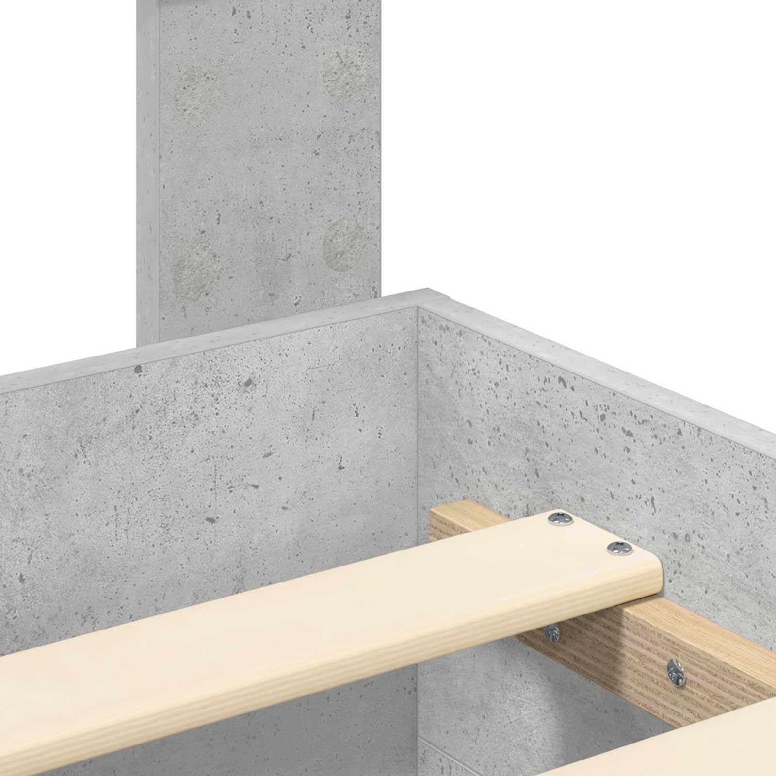 Krevetna konstrukcija s ladicama Betonski sivi 120 x 190 cm