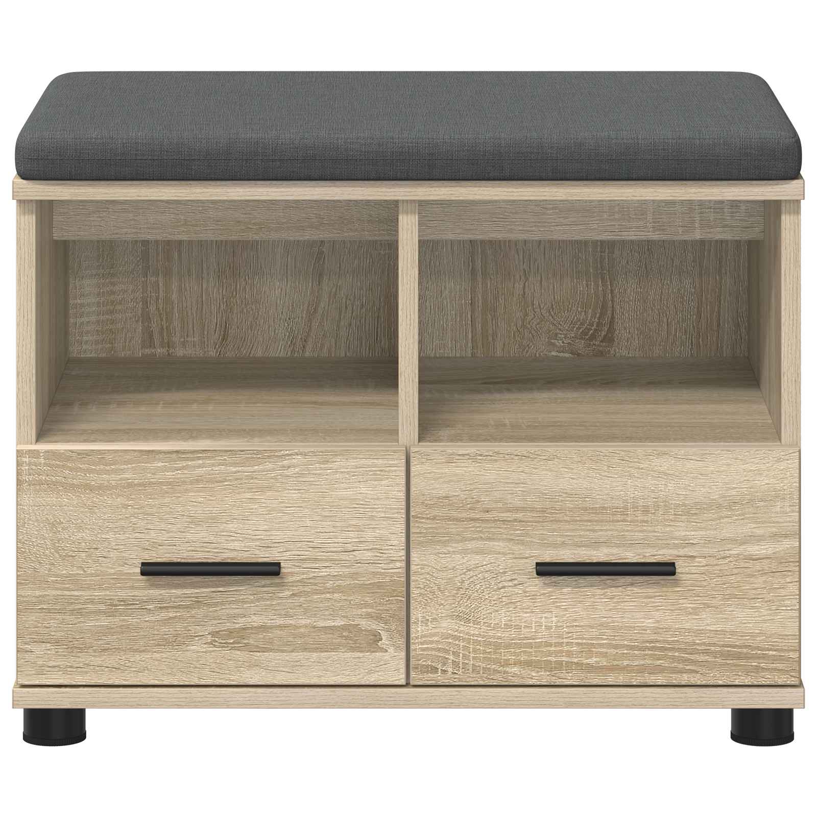 Klupa za hodnik s jastukom Sonoma hrast 60 x 38 x 46 cm