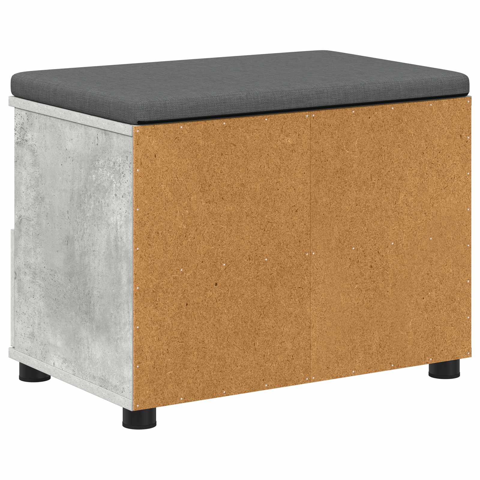 Klupa za hodnik s jastukom Betonsko Siva 60 x 38 x 46 cm