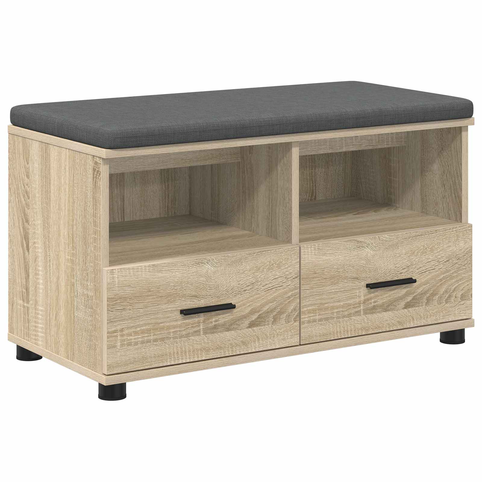 Klupa za hodnik s jastukom Sonoma hrast 80 x 38 x 46 cm