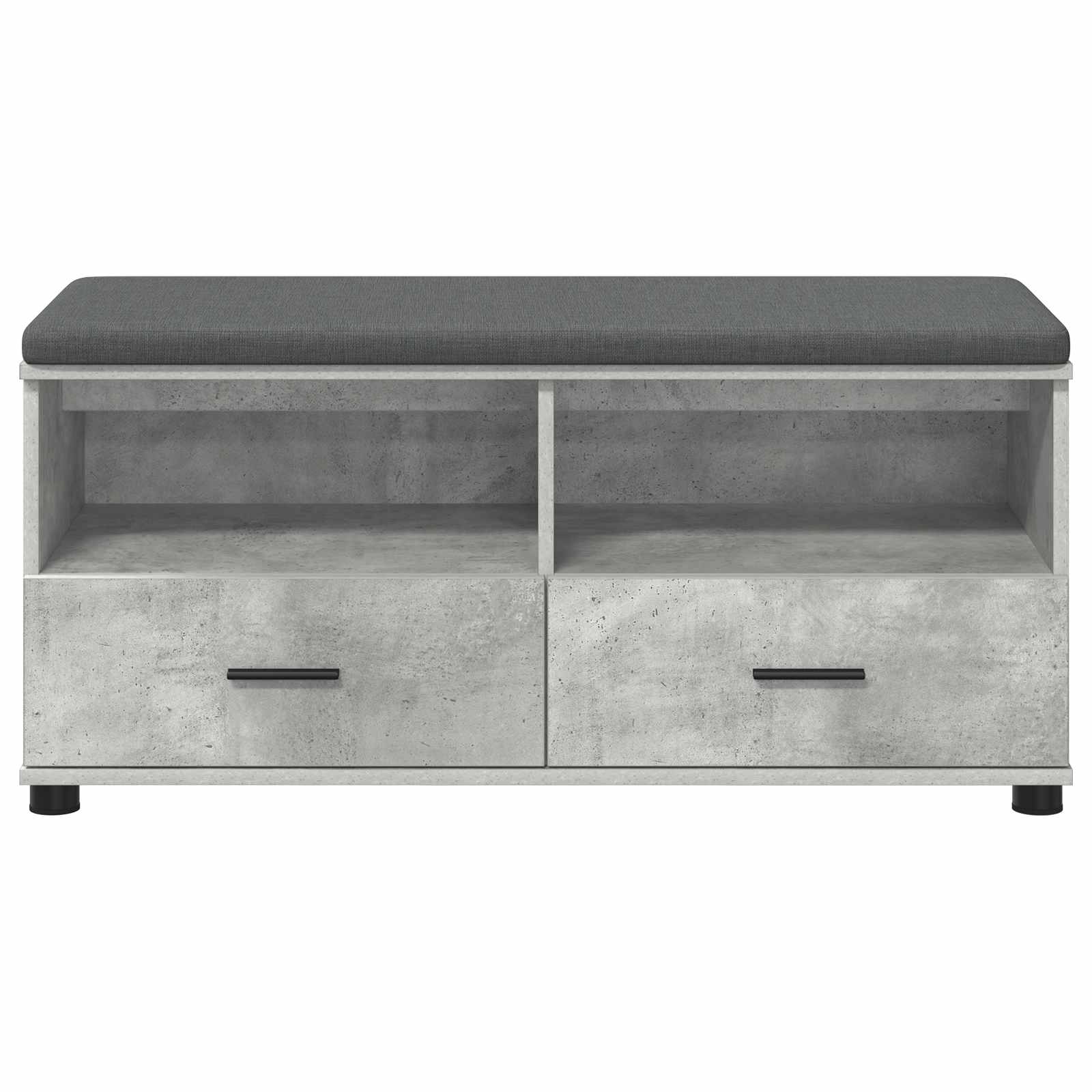 Klupa za hodnik s jastukom Betonsko Siva 100 x 38 x 46 cm