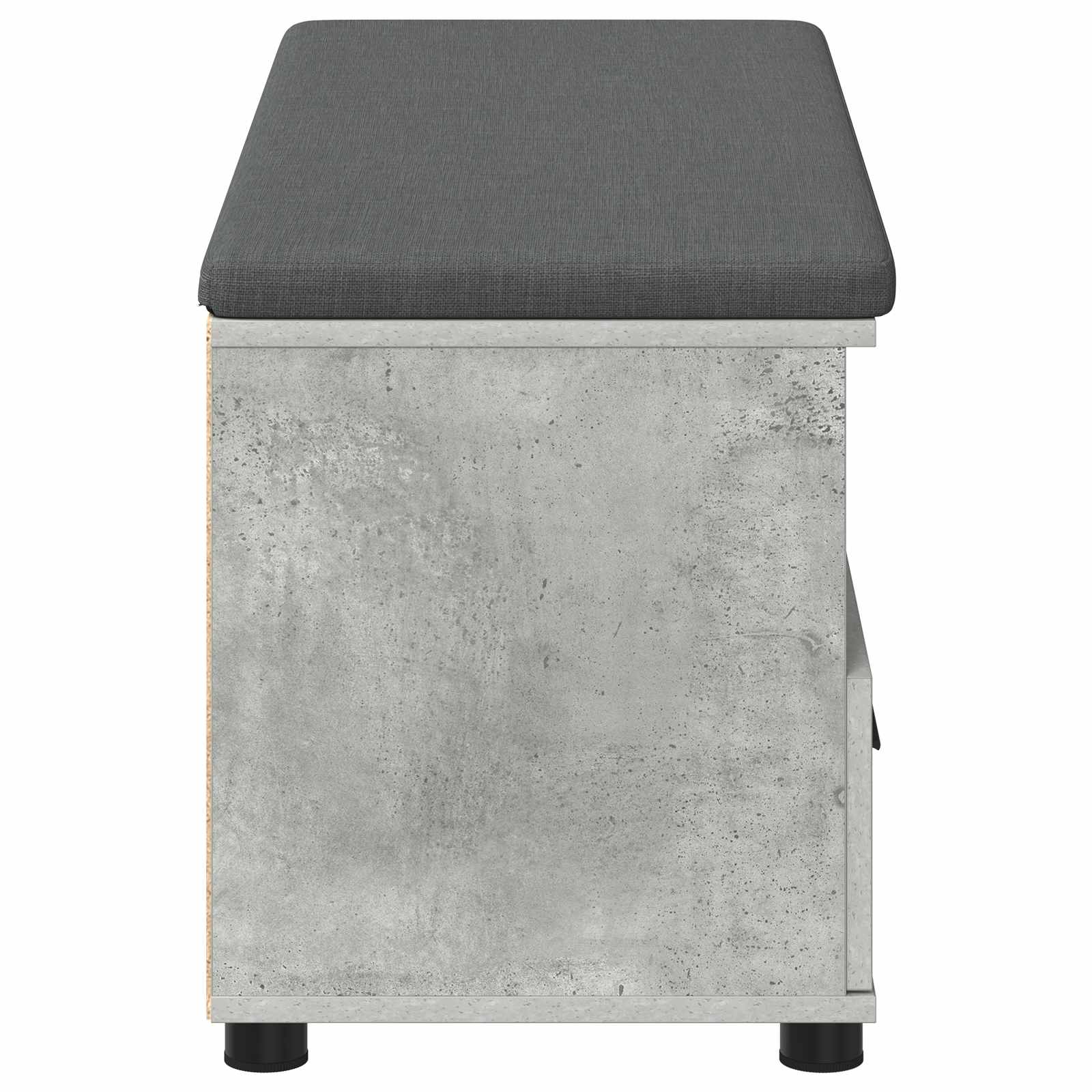 Klupa za hodnik s jastukom Betonsko Siva 100 x 38 x 46 cm