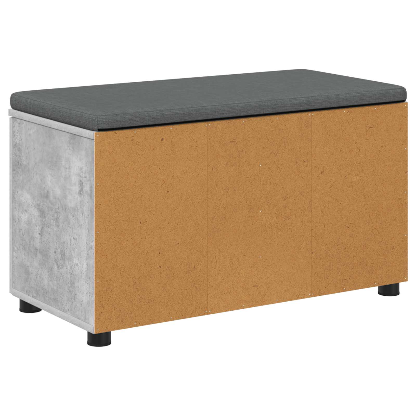 Klupa za hodnik s jastukom Betonsko Siva 80 x 38 x 46 cm