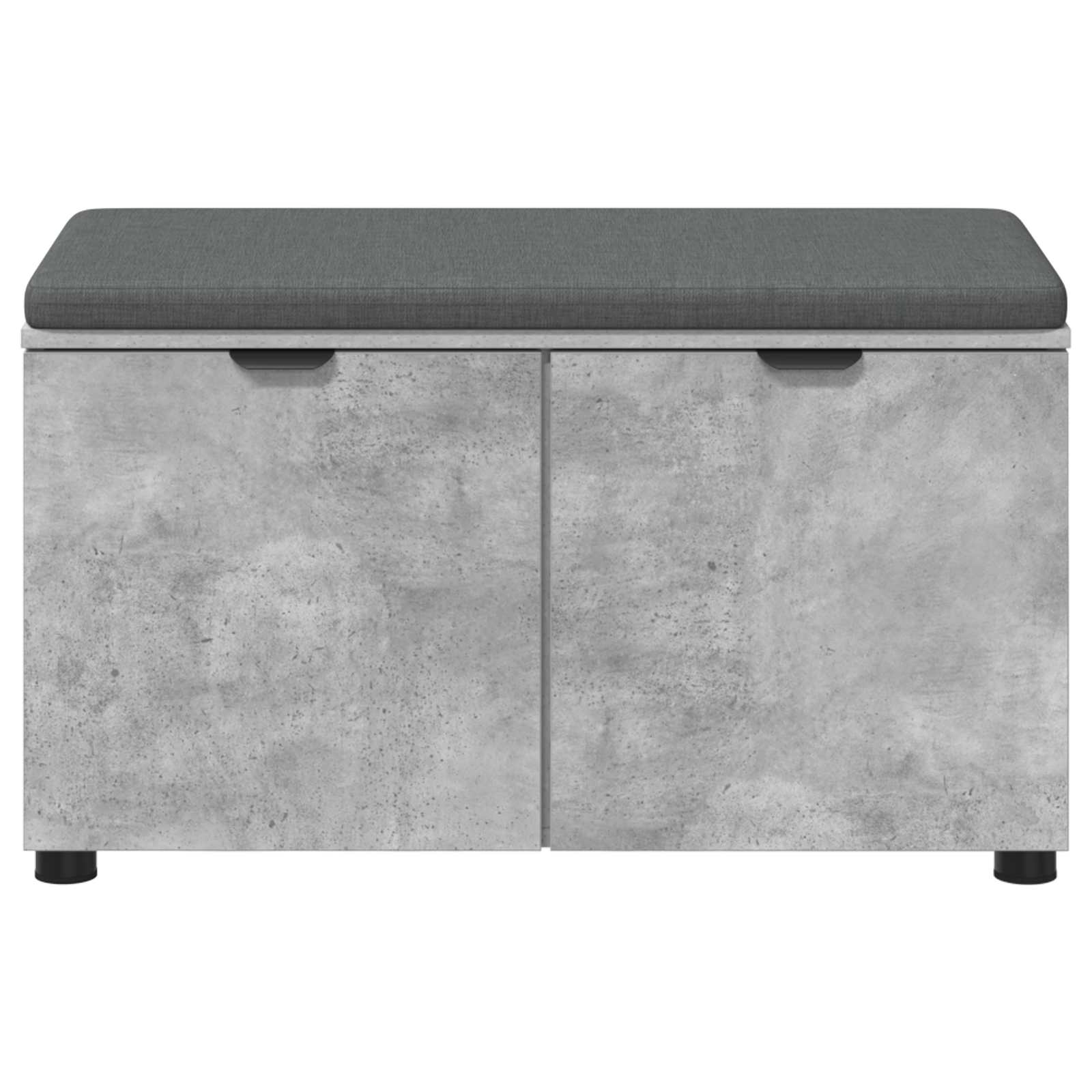 Klupa za hodnik s jastukom Betonsko Siva 80 x 38 x 46 cm