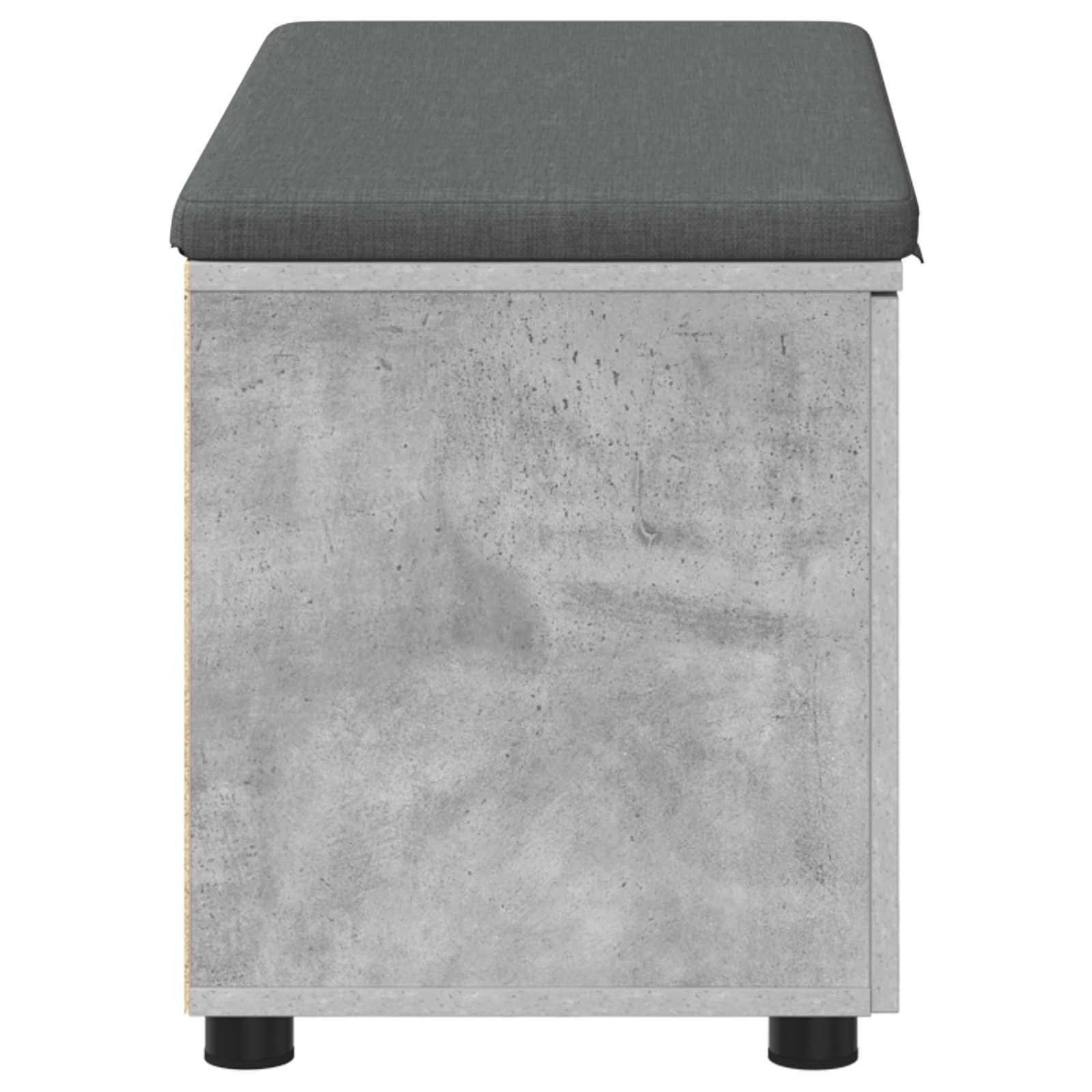 Klupa za hodnik s jastukom Betonsko Siva 80 x 38 x 46 cm