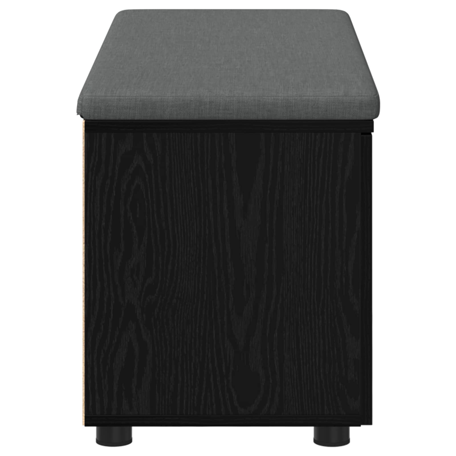 Klupa za hodnik s jastukom Crni Hrast 100 x 38 x 46 cm