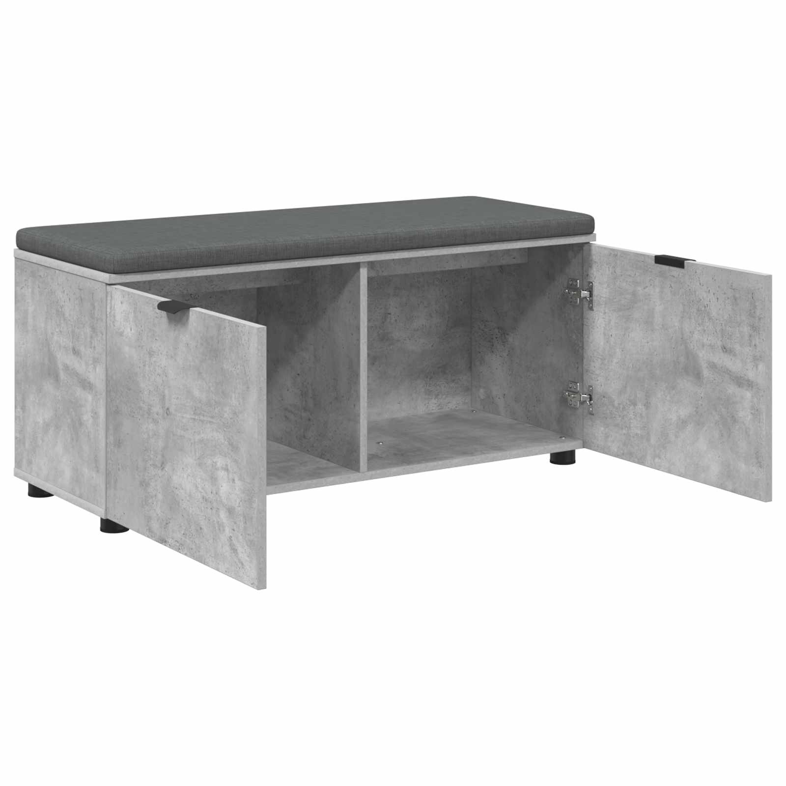 Klupa za hodnik s jastukom Betonsko Siva 100 x 38 x 46 cm