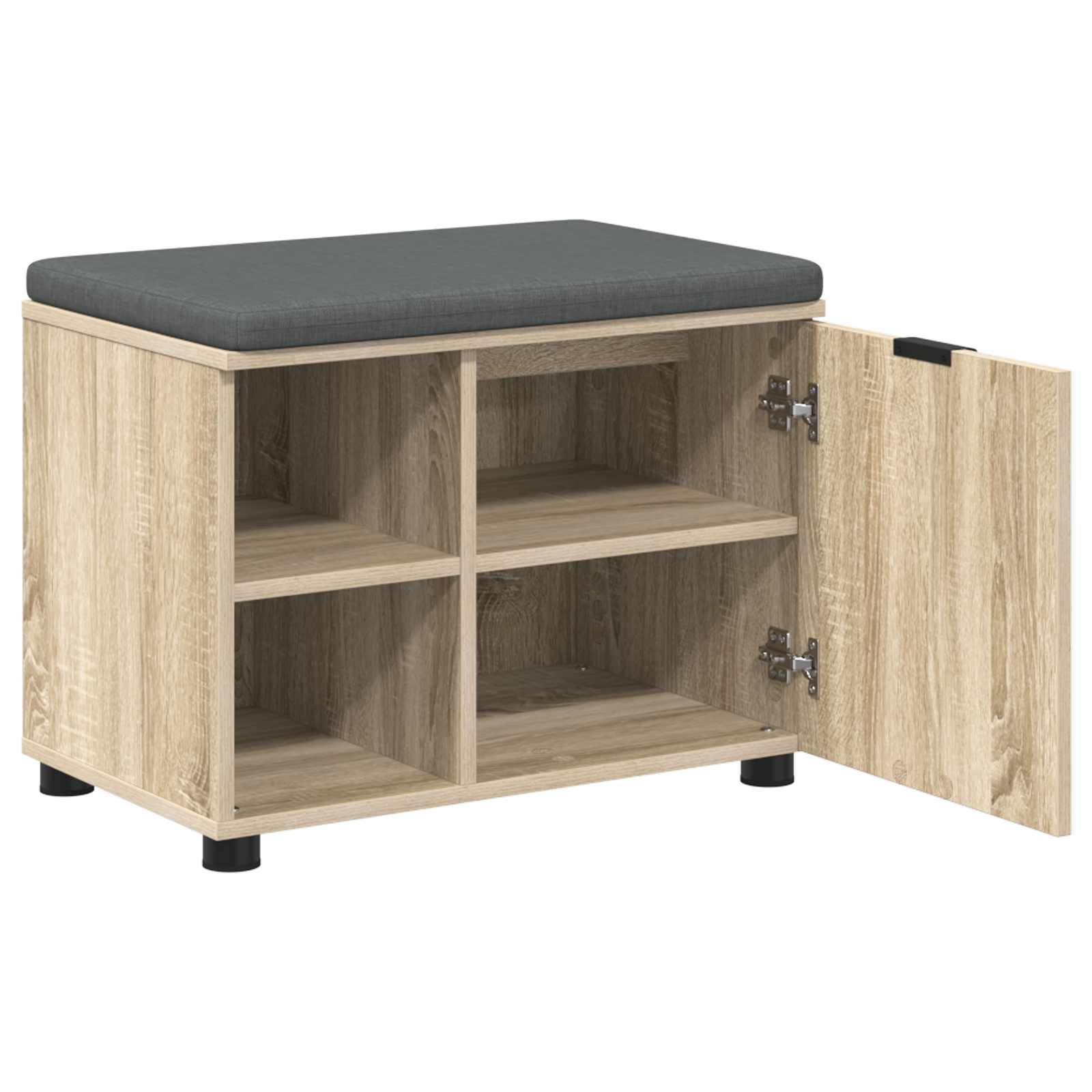 Klupa za hodnik s jastukom Sonoma hrast 60 x 38 x 46 cm