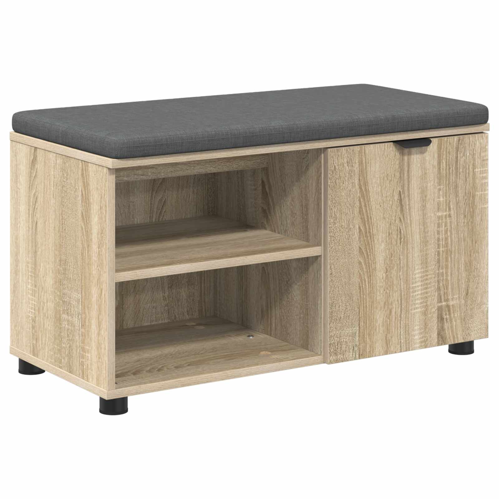 Klupa za hodnik s jastukom Sonoma hrast 80 x 38 x 46 cm