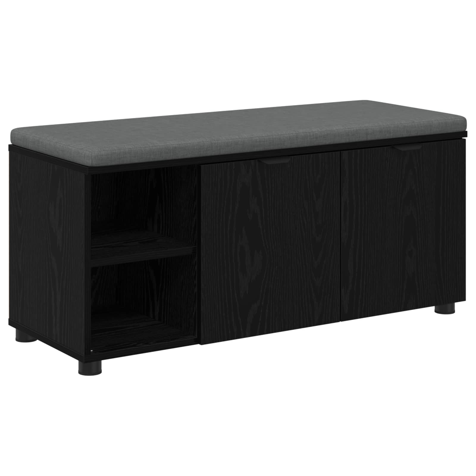 Klupa za hodnik s jastukom Crni Hrast 100 x 38 x 46 cm