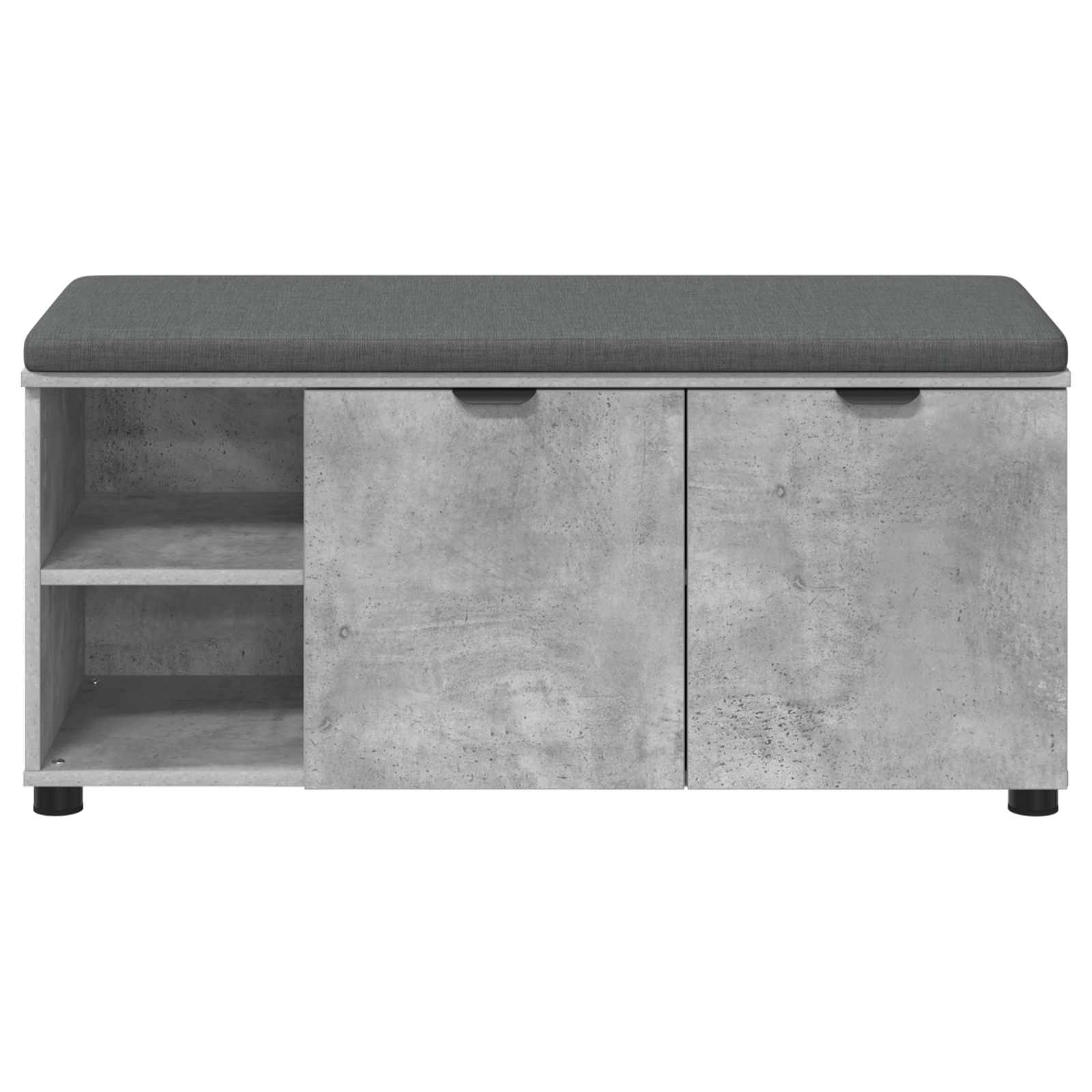 Klupa za hodnik s jastukom Betonsko Siva 100 x 38 x 46 cm