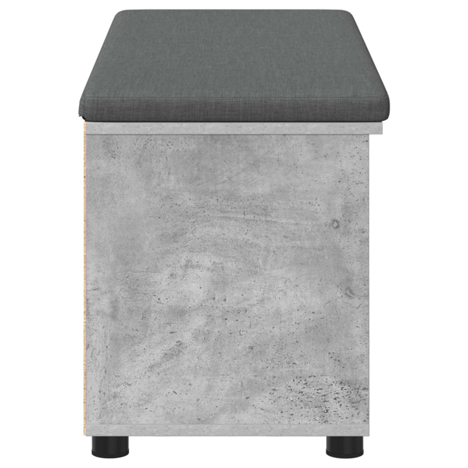 Klupa za hodnik s jastukom Betonsko Siva 100 x 38 x 46 cm
