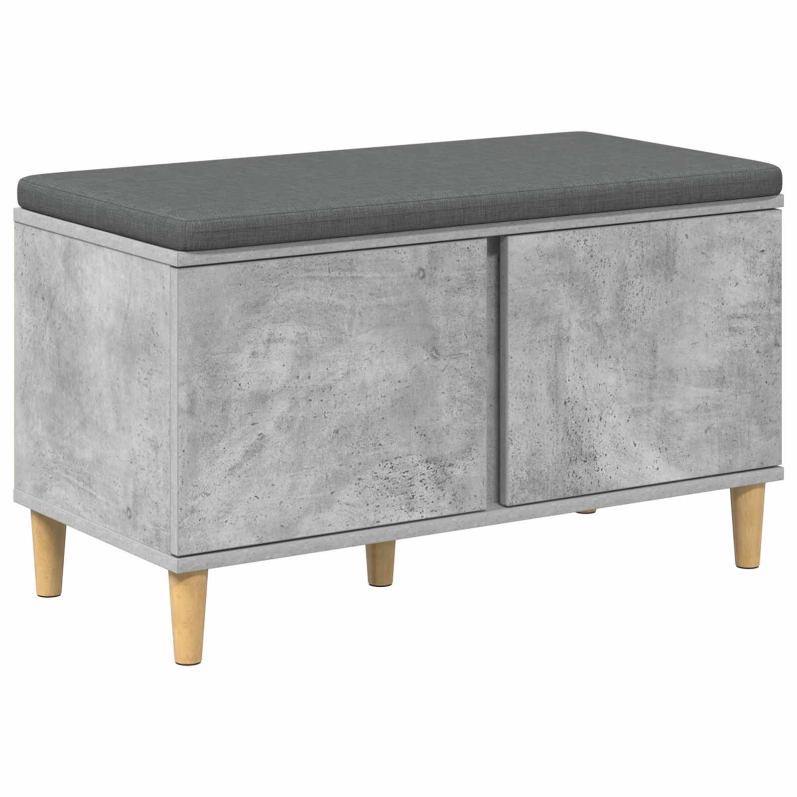 Klupa za hodnik s jastukom Betonsko Siva 80 x 38 x 46 cm