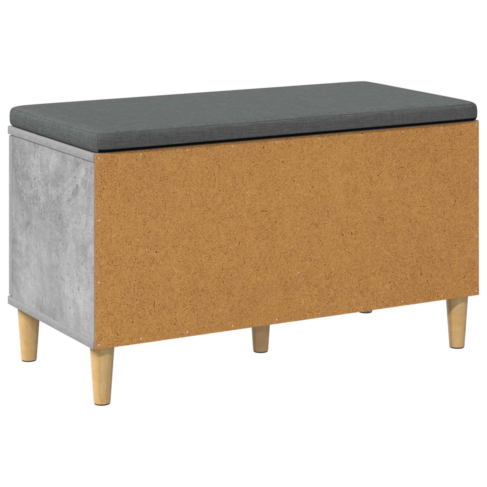 Klupa za hodnik s jastukom Betonsko Siva 80 x 38 x 46 cm