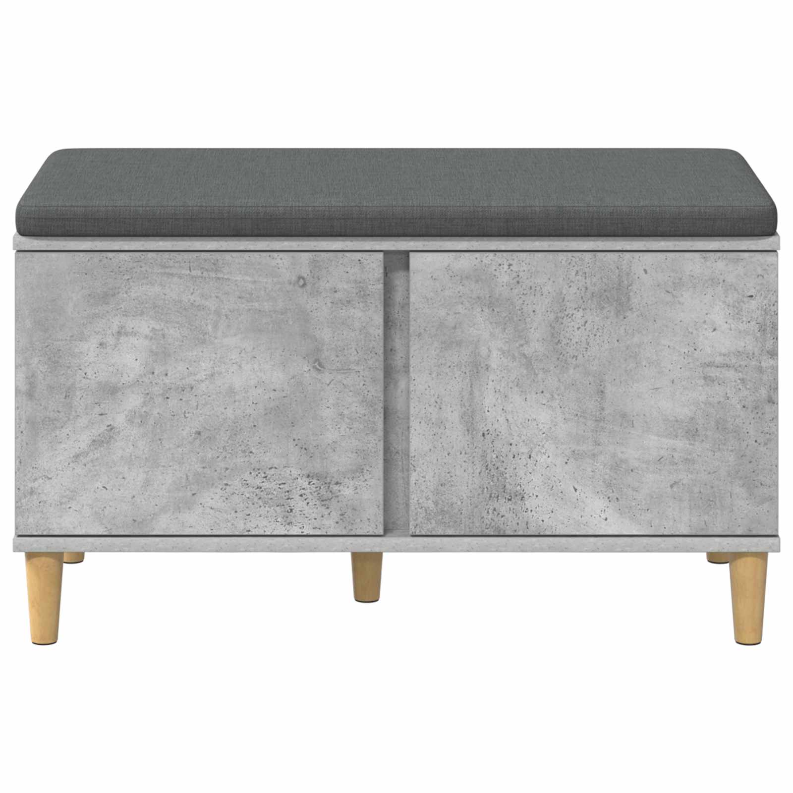 Klupa za hodnik s jastukom Betonsko Siva 80 x 38 x 46 cm
