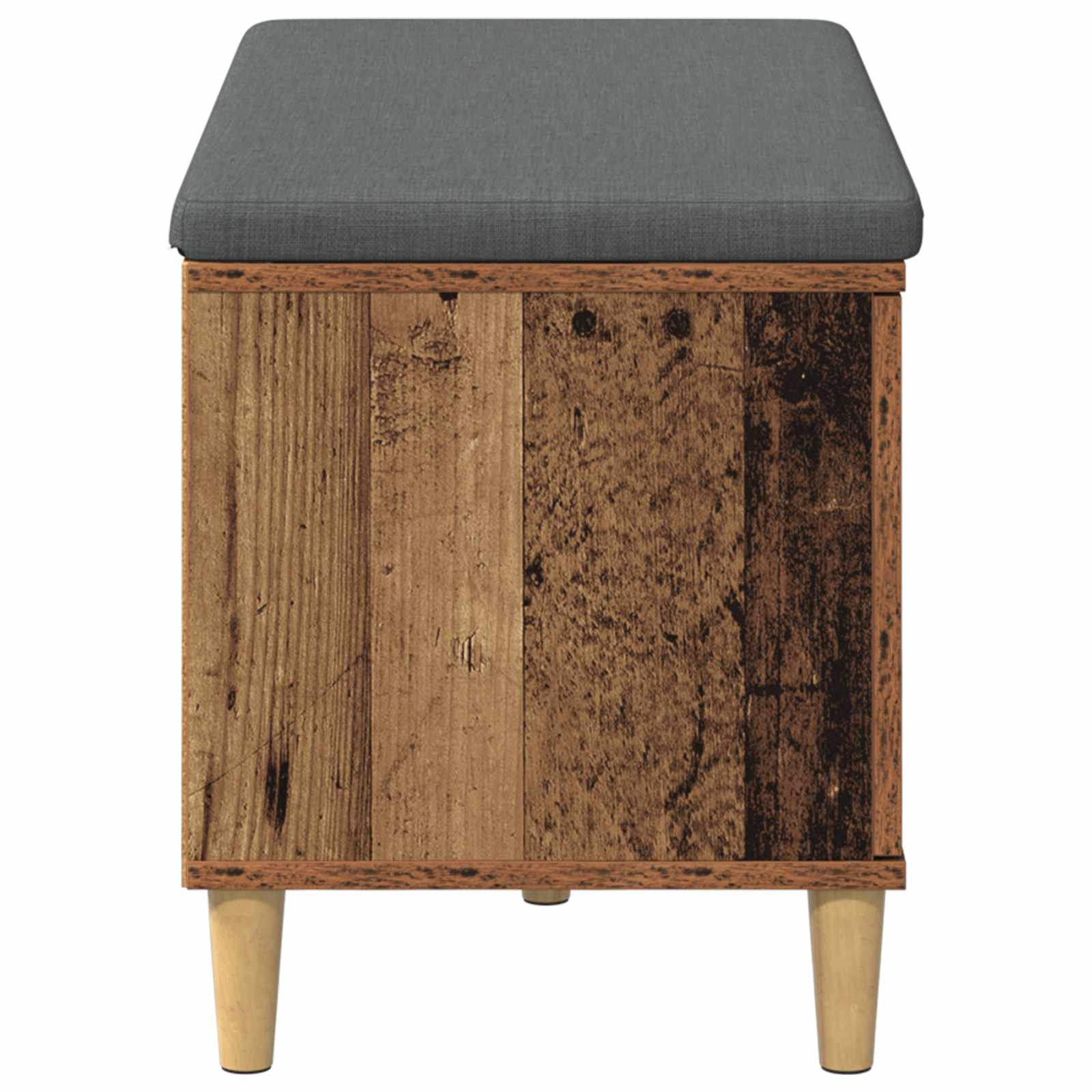Klupa za hodnik s jastukom s vratima Staro drvo 80 x 38 x 46 cm