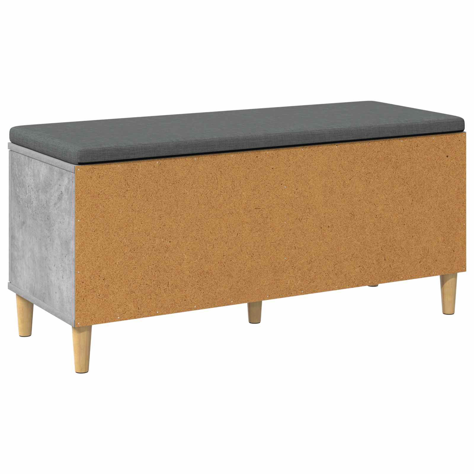 Klupa za hodnik s jastukom Betonsko Siva 100 x 38 x 46 cm