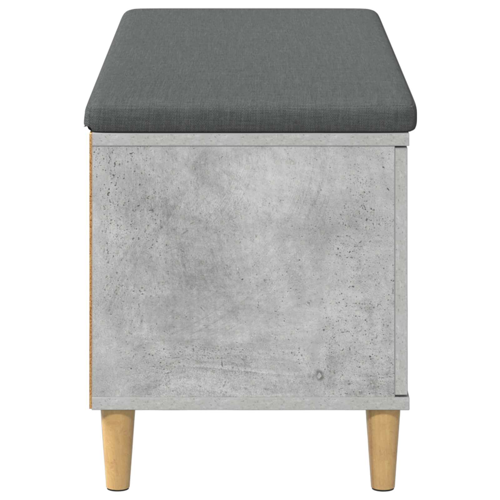 Klupa za hodnik s jastukom Betonsko Siva 100 x 38 x 46 cm