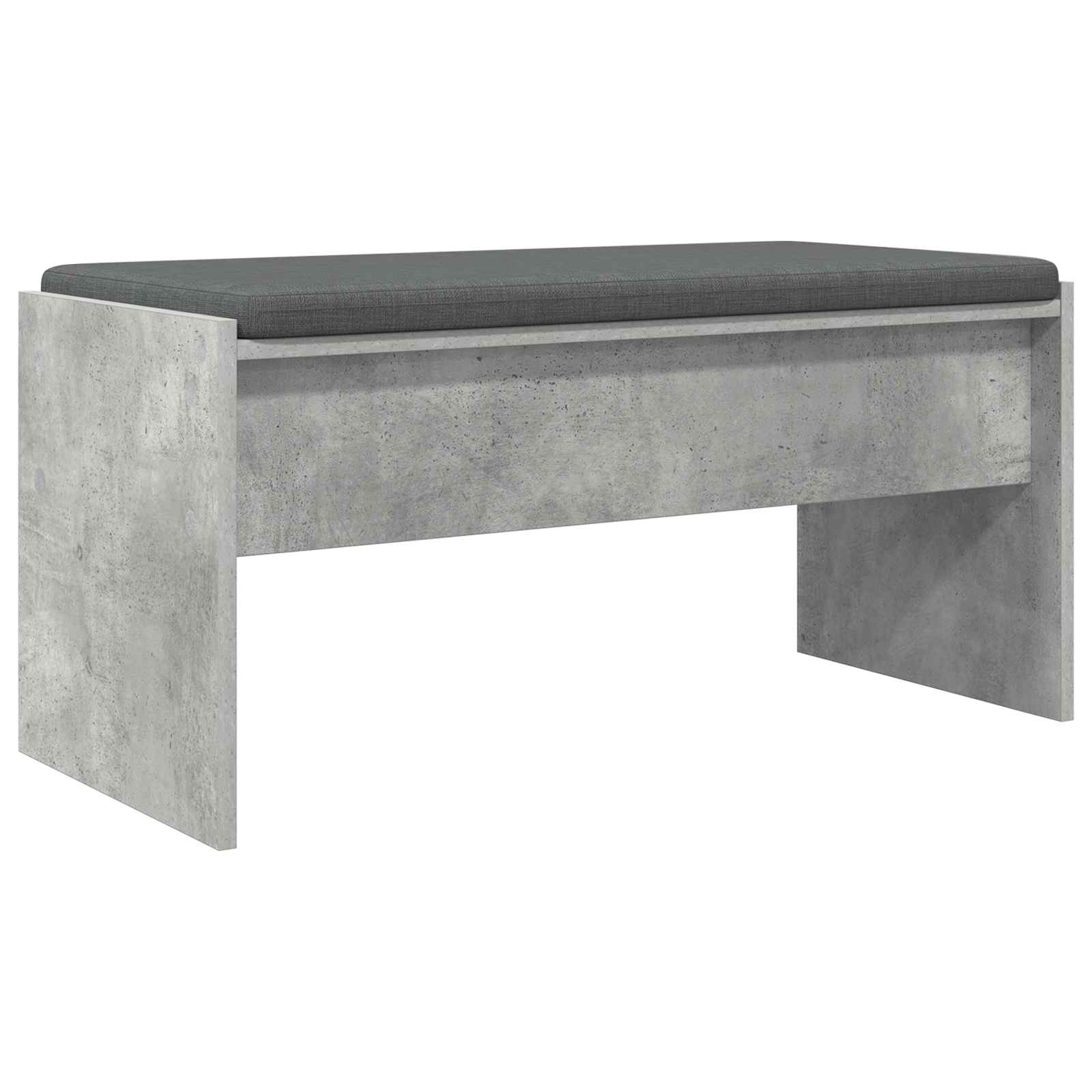 Klupa za hodnik s jastukom Betonski sivi 83 x 38 x 40 cm