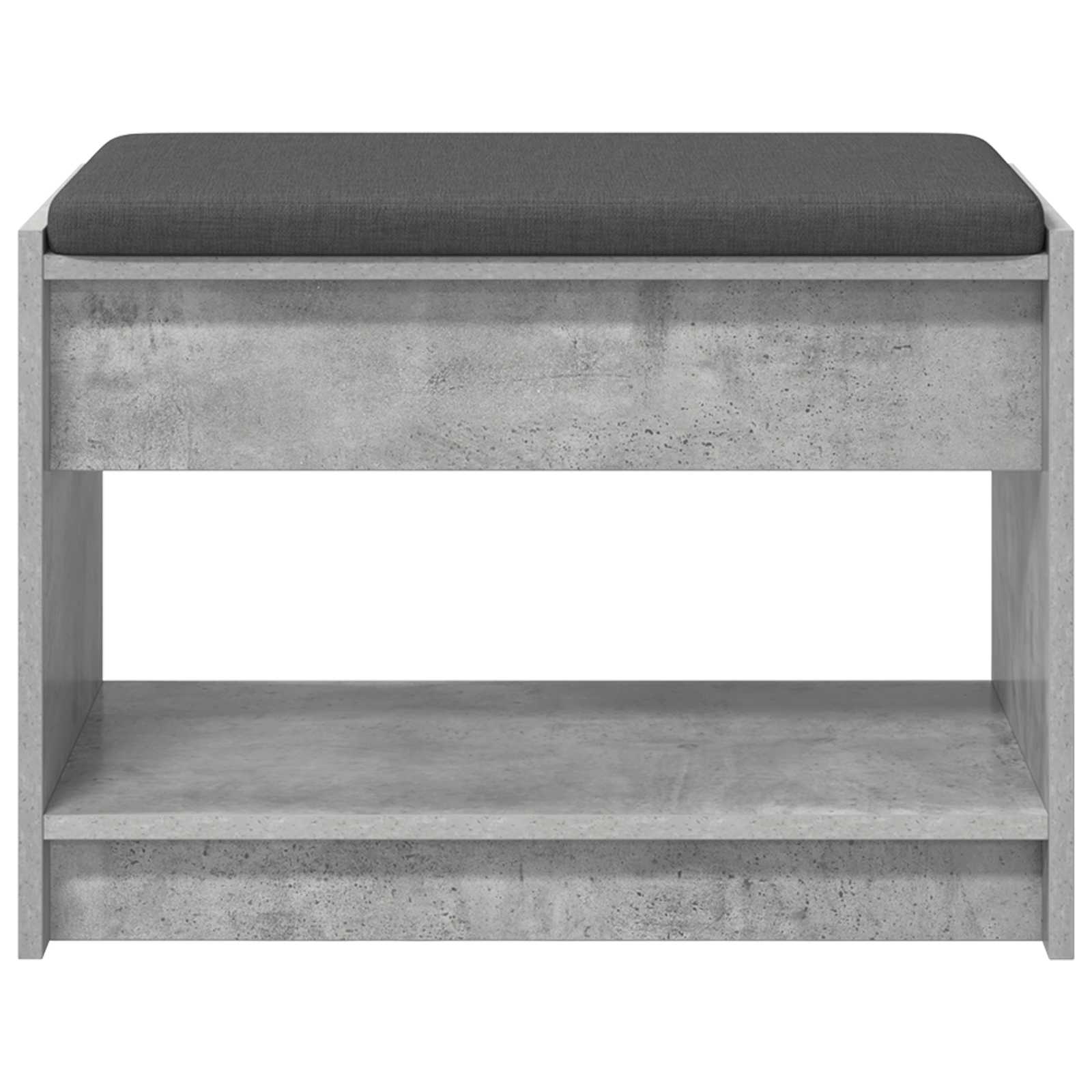 Klupa za hodnik s jastukom Betonsko Siva 63 x 38 x 45 cm