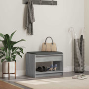 Klupa za hodnik s jastukom Sivi Sonoma 63 x 38 x 45 cm