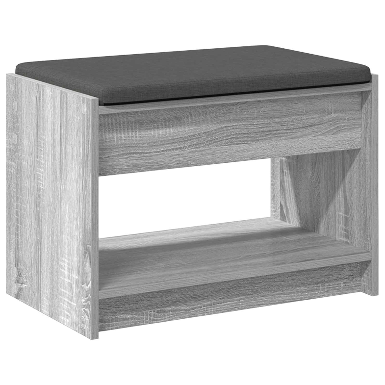 Klupa za hodnik s jastukom Sivi Sonoma 63 x 38 x 45 cm