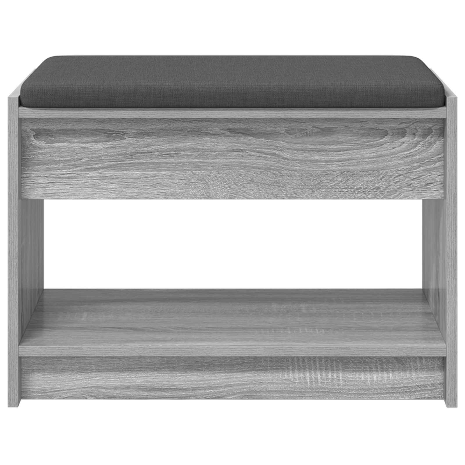 Klupa za hodnik s jastukom Sivi Sonoma 63 x 38 x 45 cm