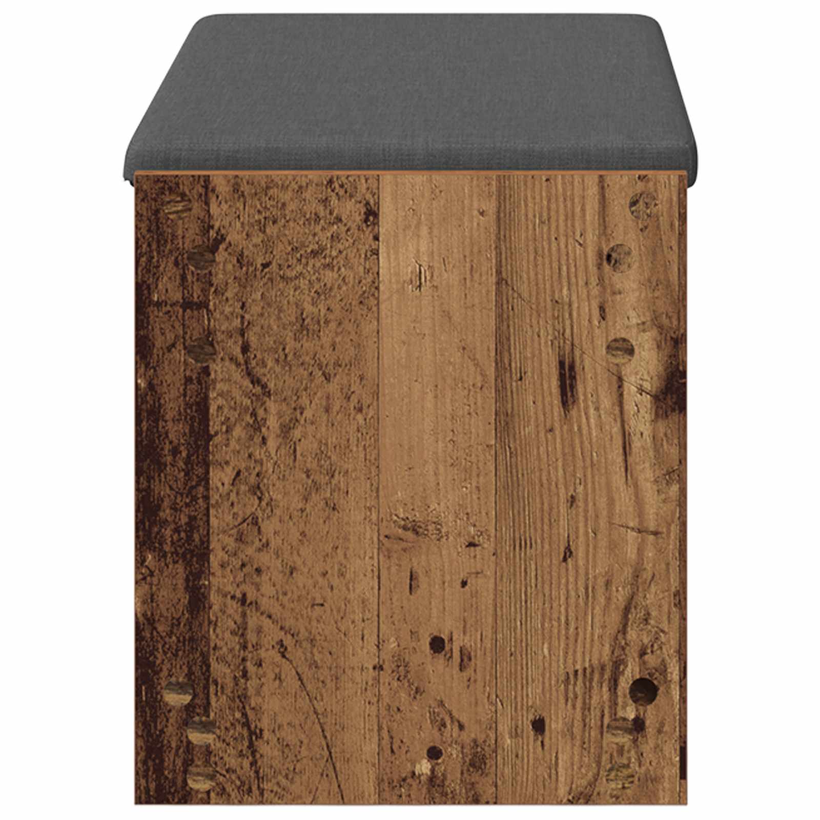 Klupa za hodnik s jastukom s policom Staro drvo 83 x 38 x 45 cm