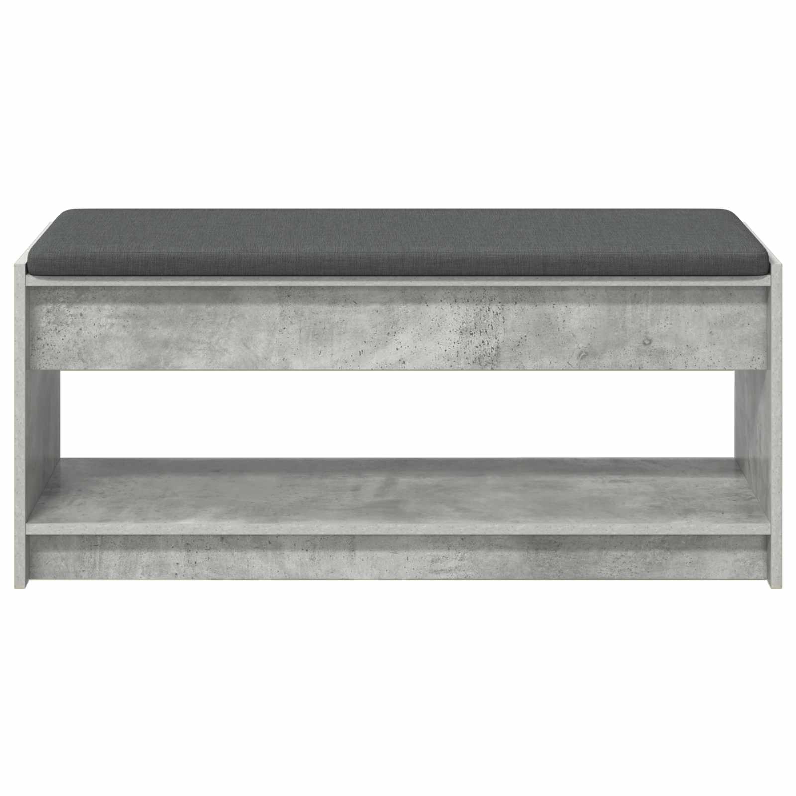 Klupa za hodnik s jastukom Betonsko Siva 103 x 38 x 45 cm