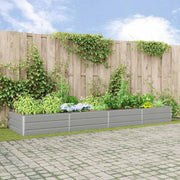 Sadilica Svijetlo siva 385 x 100 x 45 cm Cinkani čelik