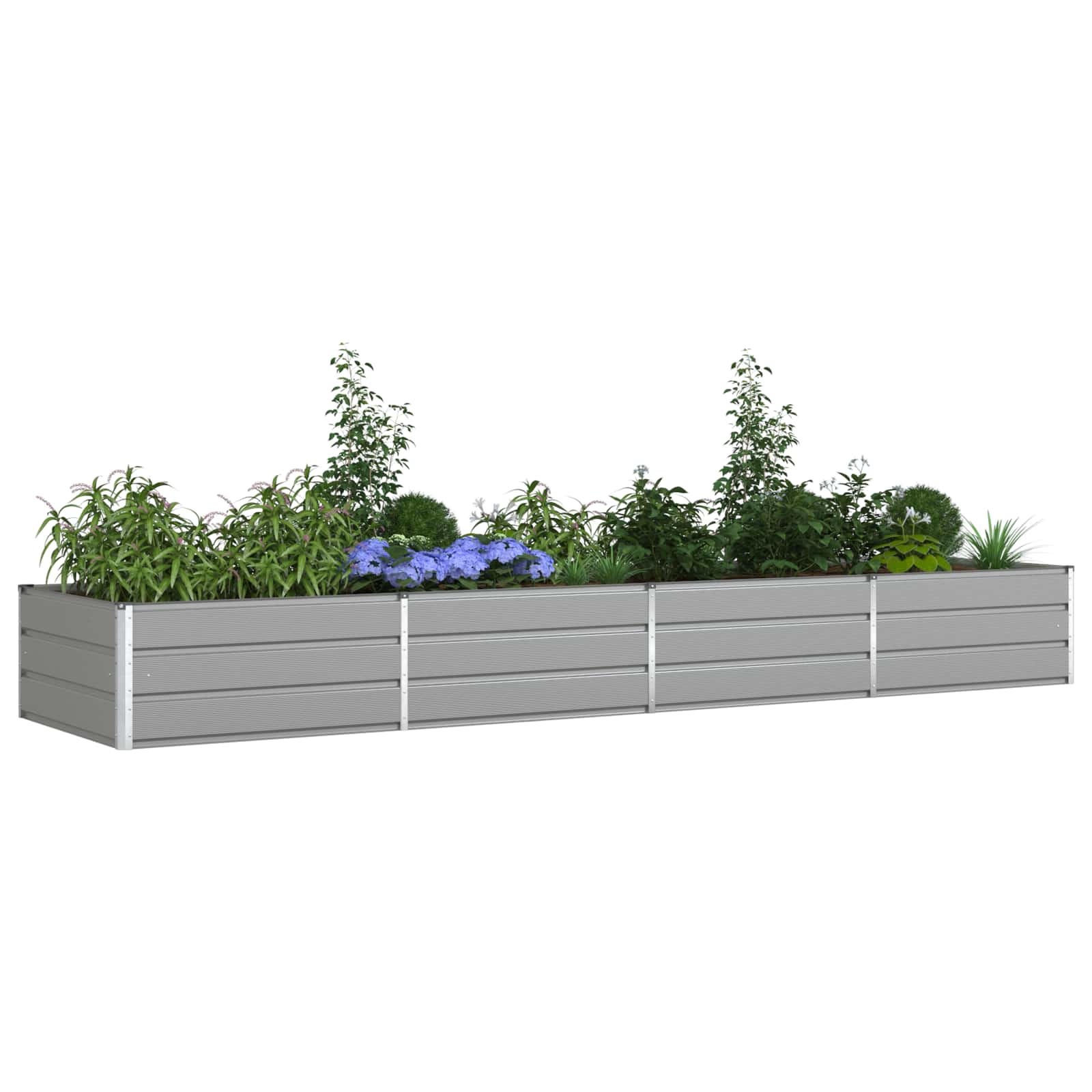 Sadilica Svijetlo siva 385 x 100 x 45 cm Cinkani čelik
