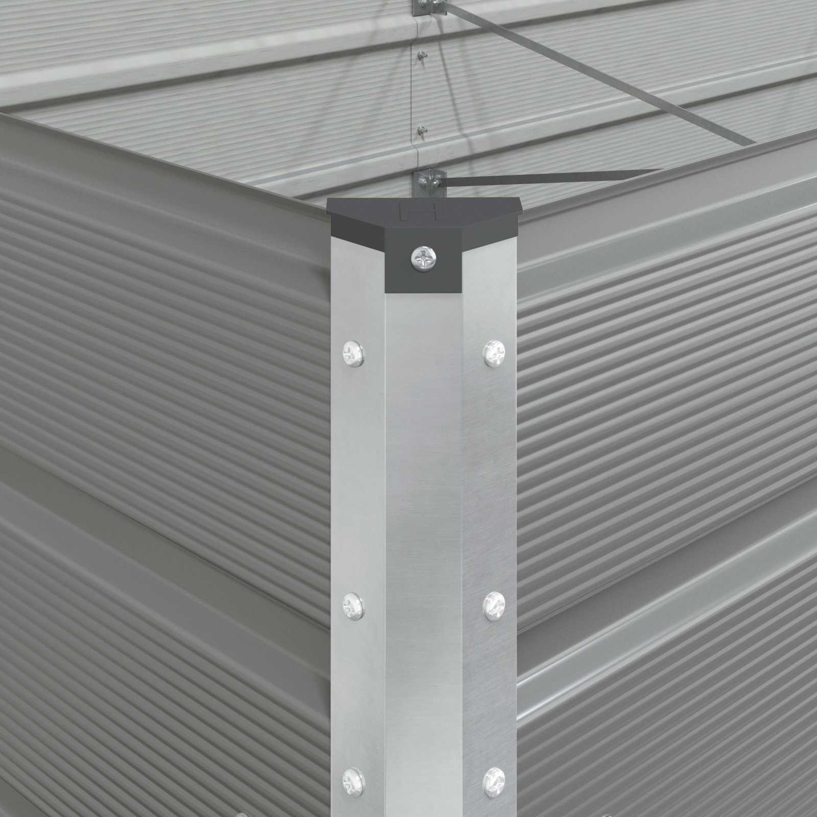 Sadilica Svijetlo siva 385 x 100 x 75 cm Cinkani čelik