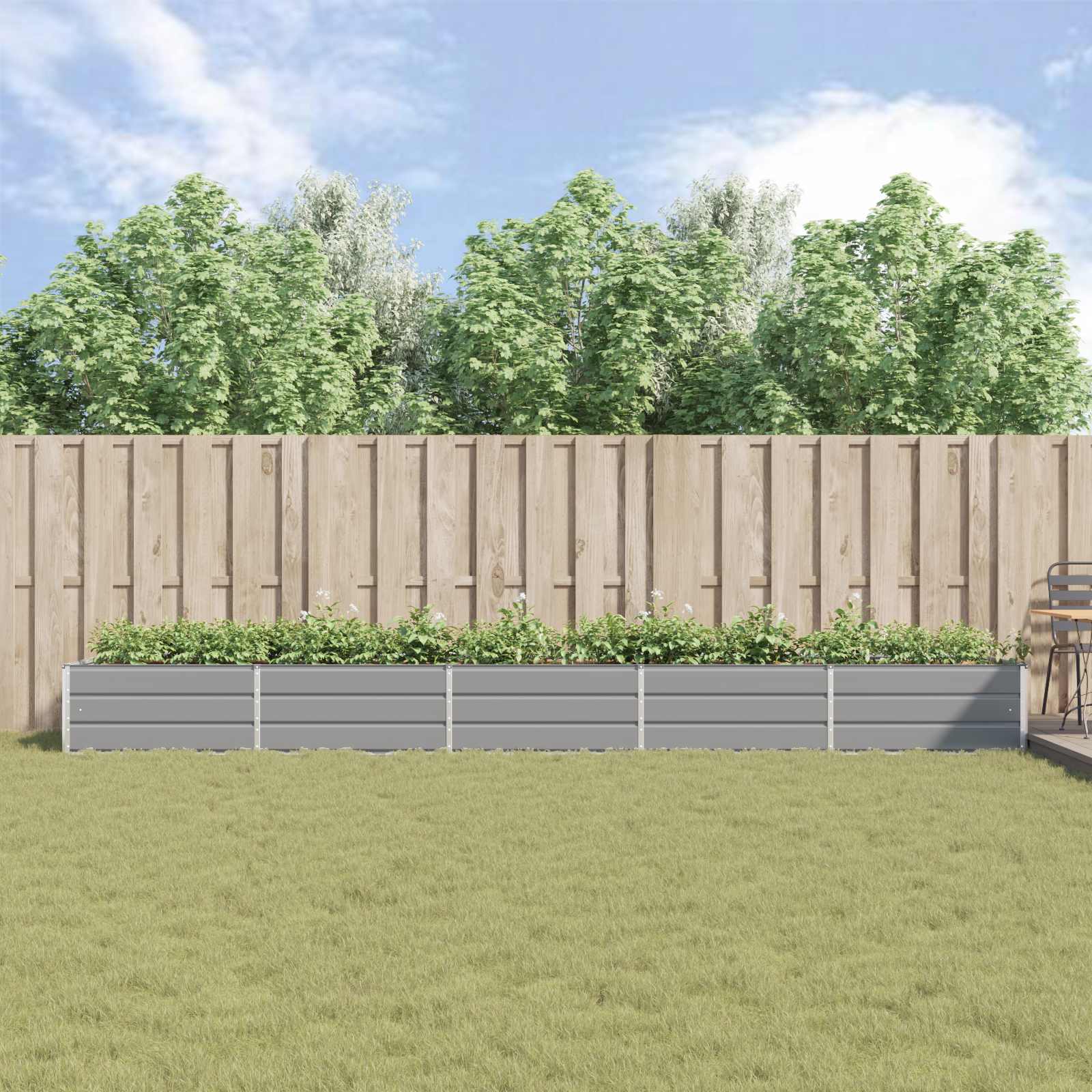 Sadilica Svijetlo siva 480 x 100 x 45 cm Cinkani čelik
