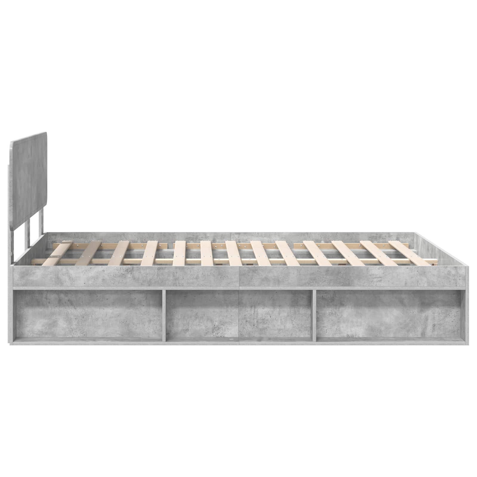 Krevetna konstrukcija Beton 140 x 200 cm Čvrsto borovo drvo