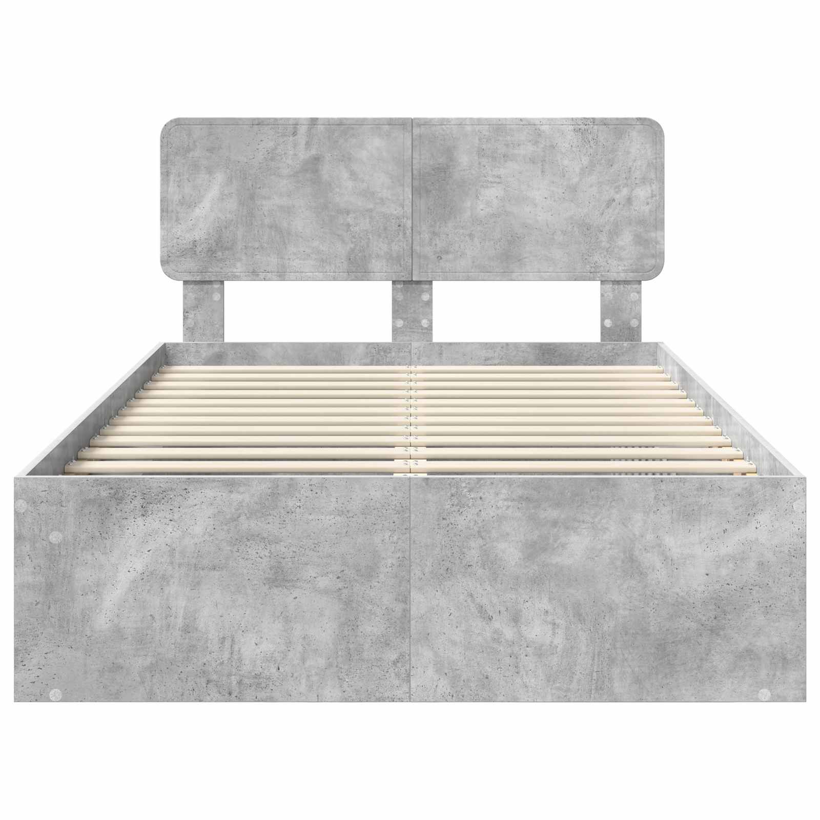 Krevetna konstrukcija s uzglavljem Betonska siva 135 x 190 cm
