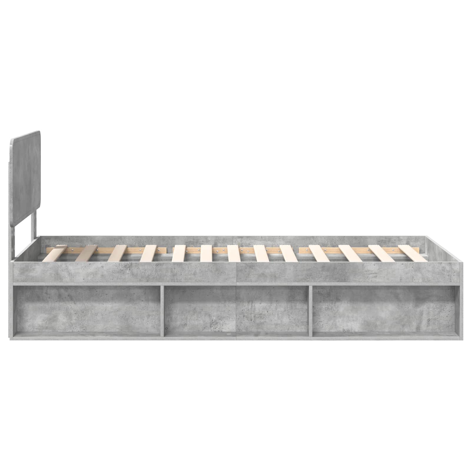 Krevetna konstrukcija s uzglavljem Betonska siva 100 x 200 cm