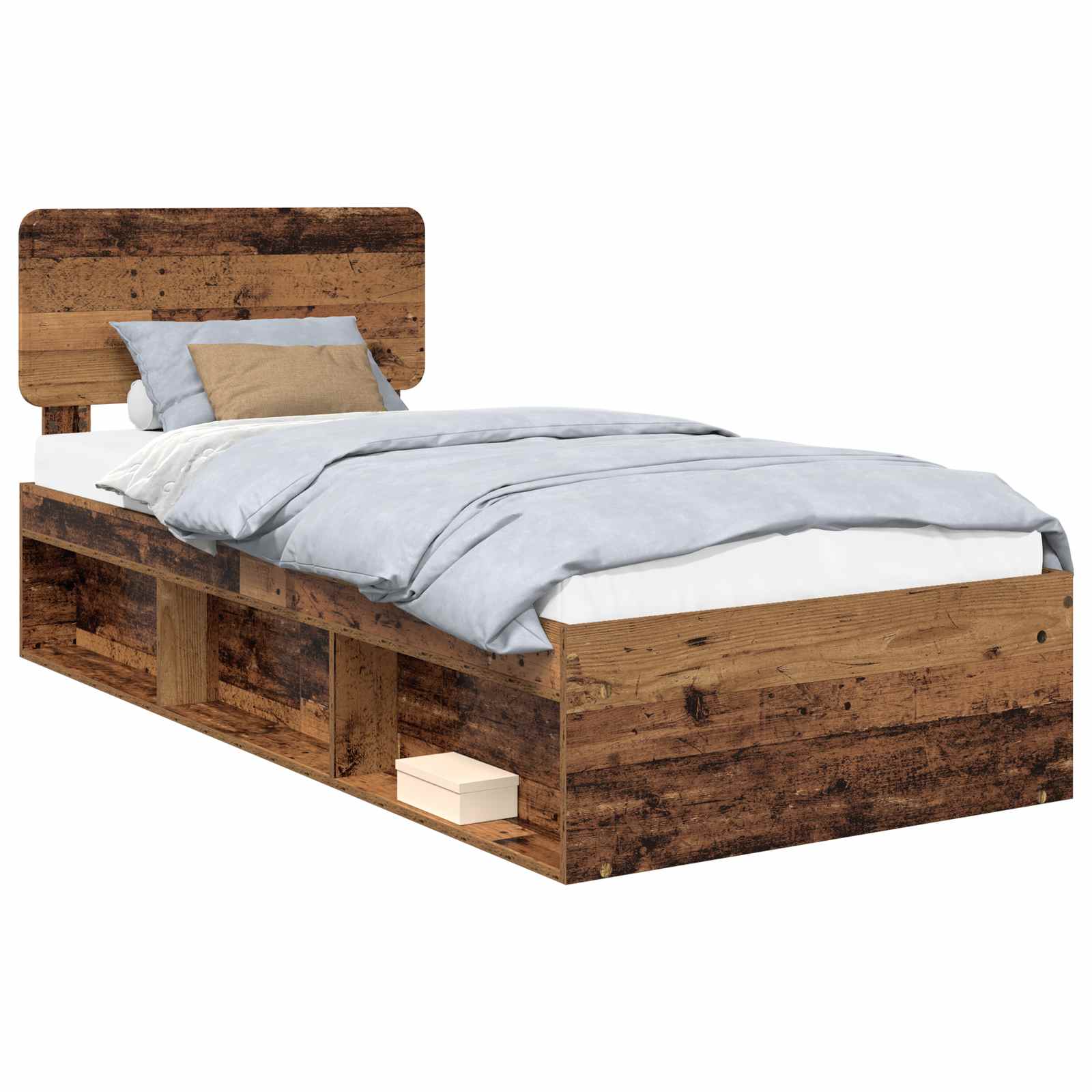 Krevetna konstrukcija Staro drvo 90 x 200 cm Čvrsto borovo drvo