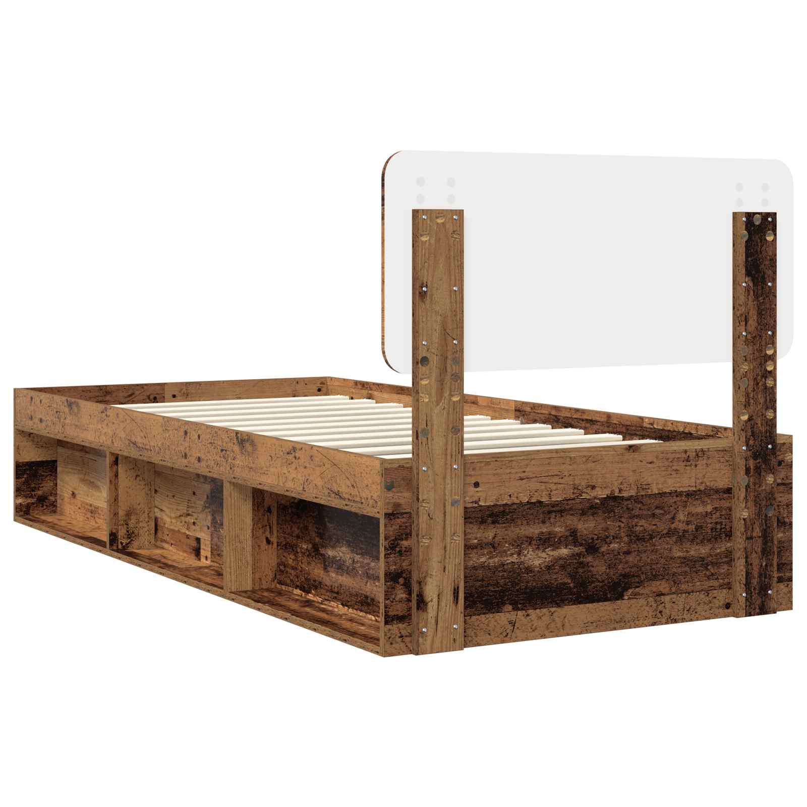 Krevetna konstrukcija Staro drvo 90 x 200 cm Čvrsto borovo drvo