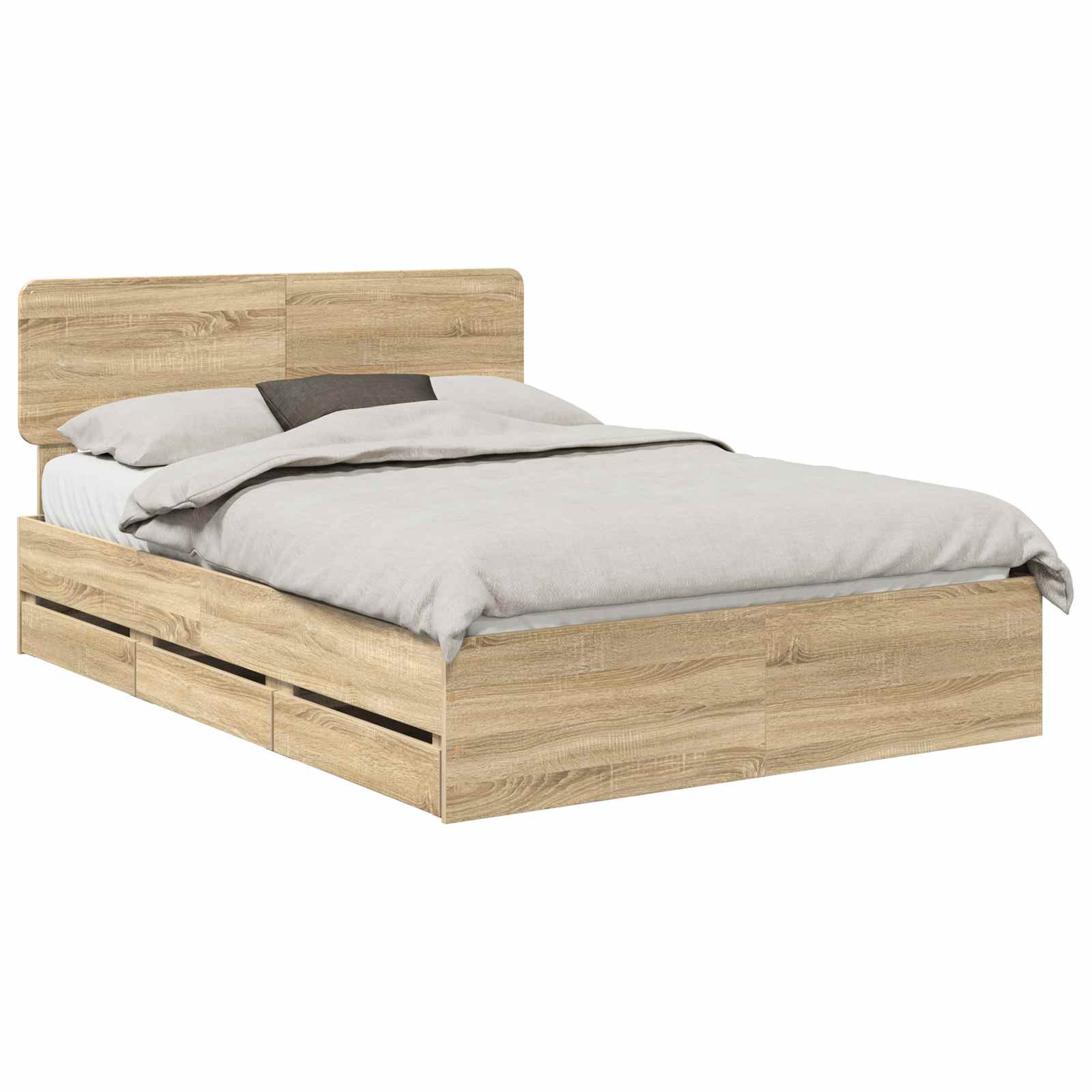 Krevetna konstrukcija s ladicama Sonoma hrast 150 x 200 cm