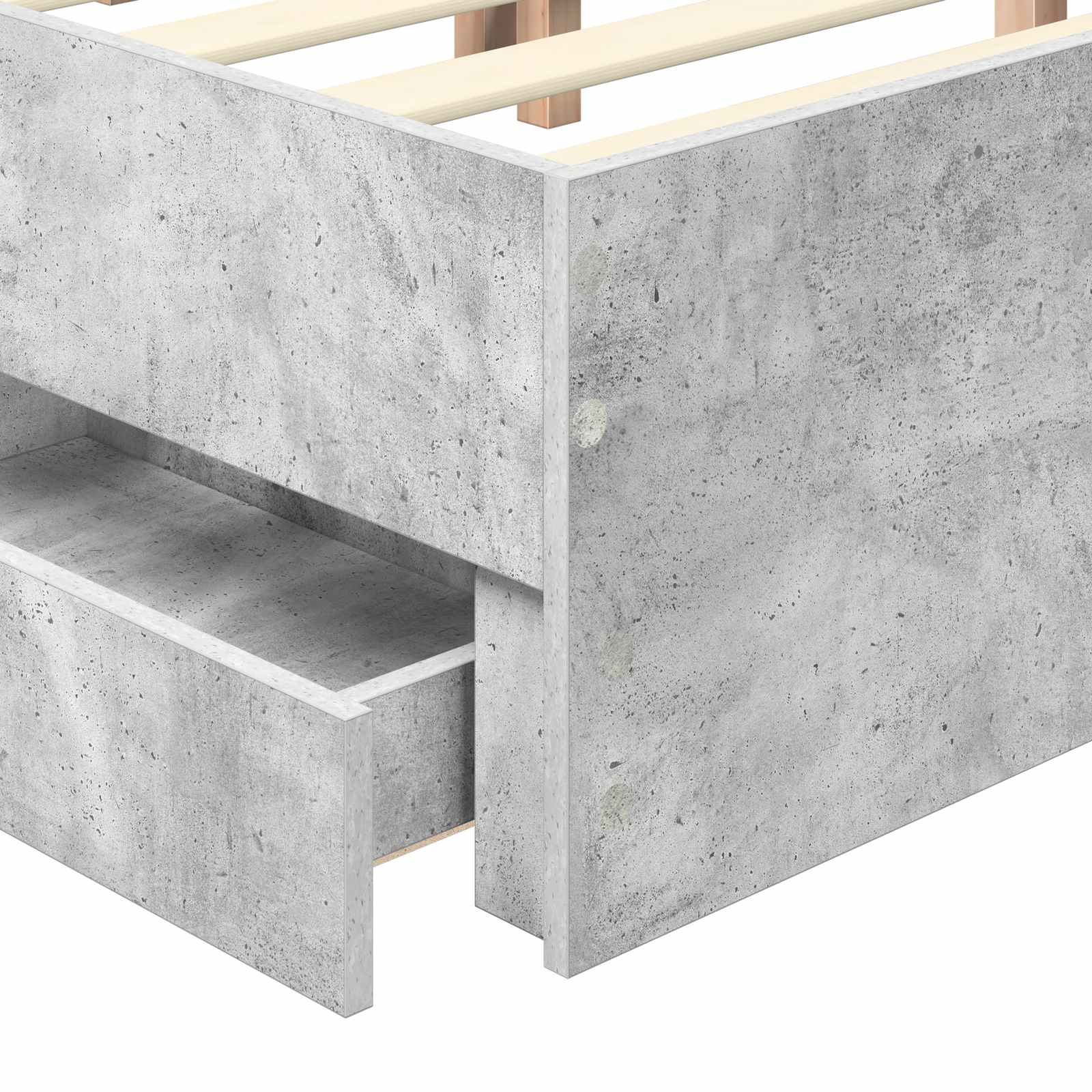 Krevetna konstrukcija s ladicama Betonsko Siva 140 x 190 cm