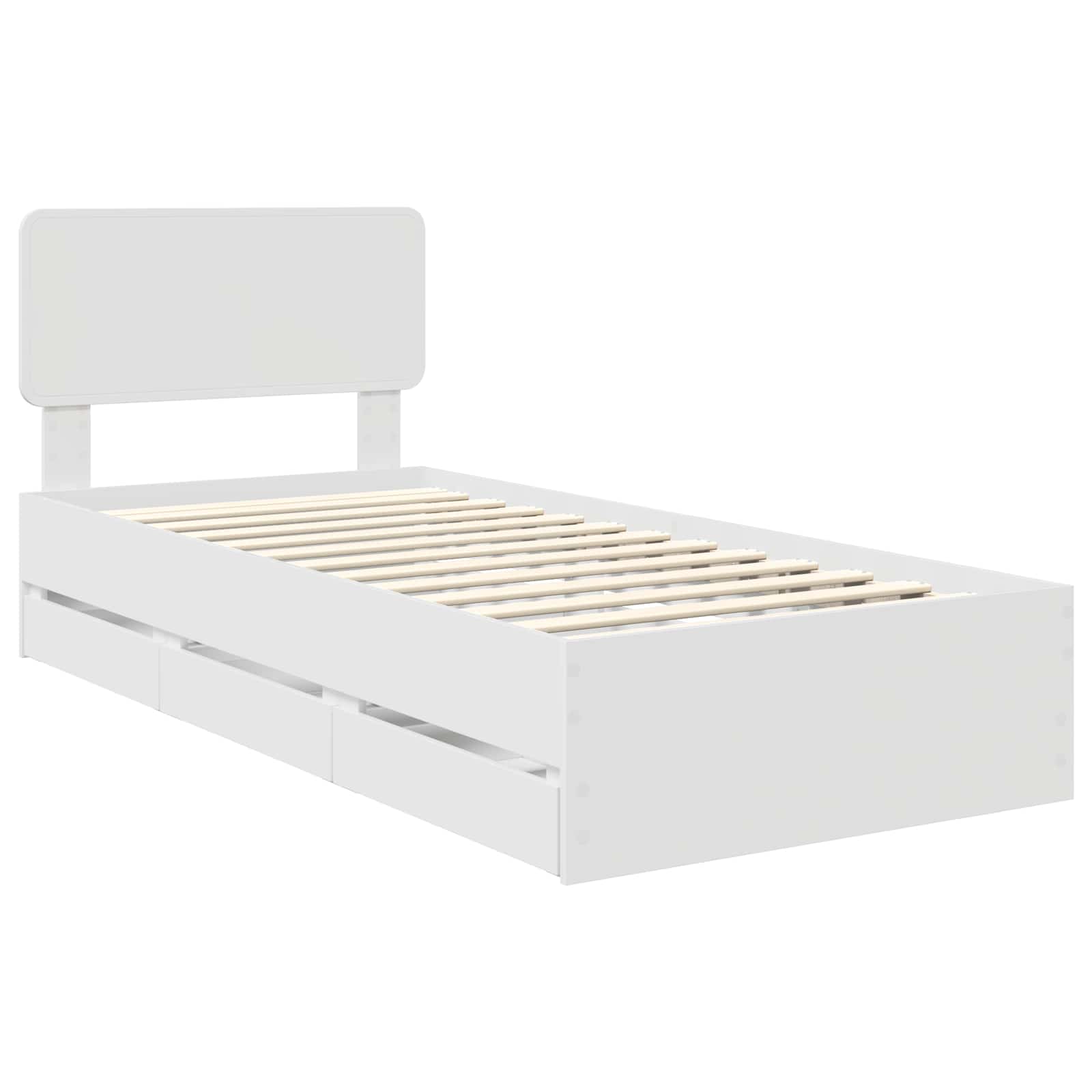 Krevetna konstrukcija Bijeli 100 x 200 cm Konstrukcijsko drvo