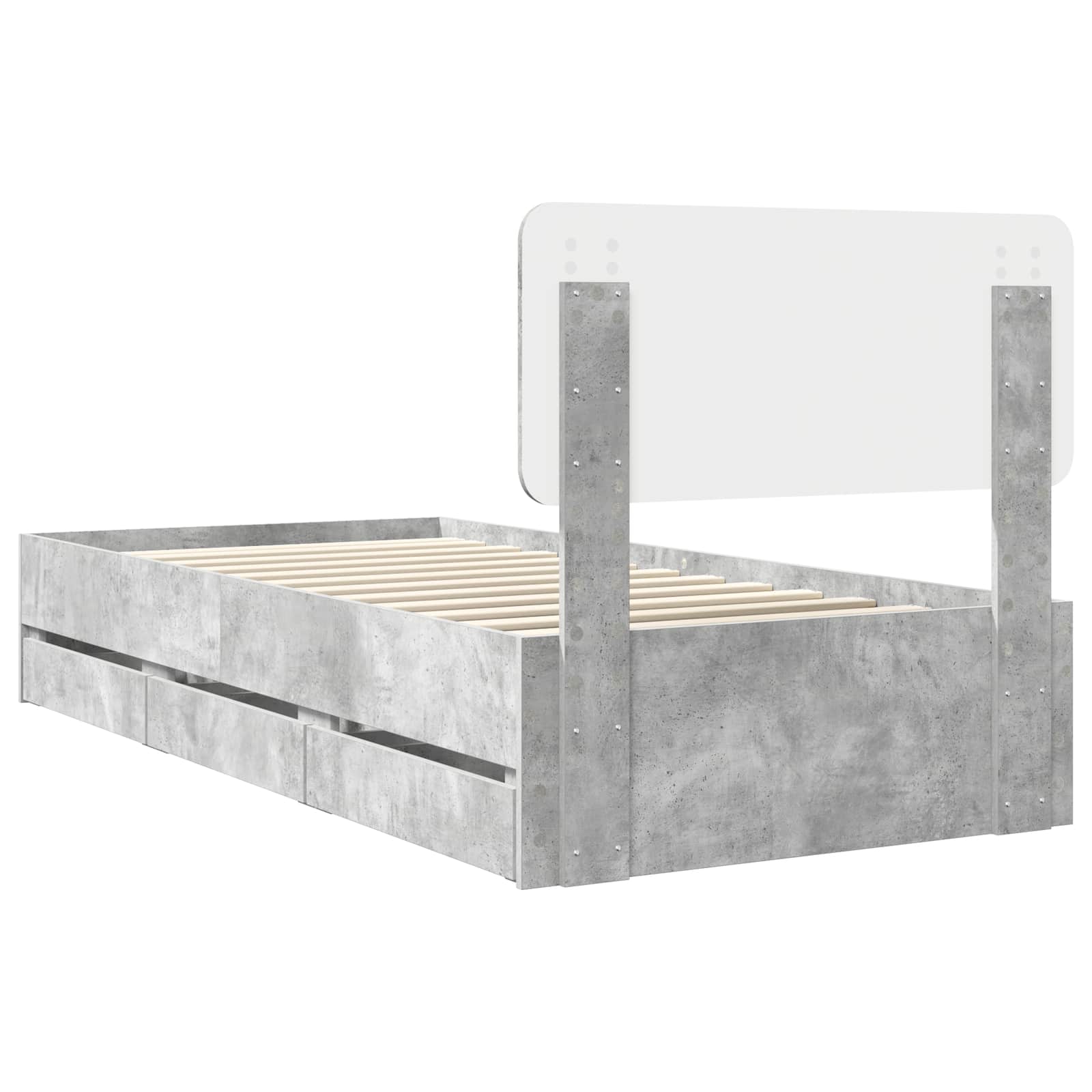Krevetna konstrukcija s ladicama Betonsko Siva 90 x 200 cm