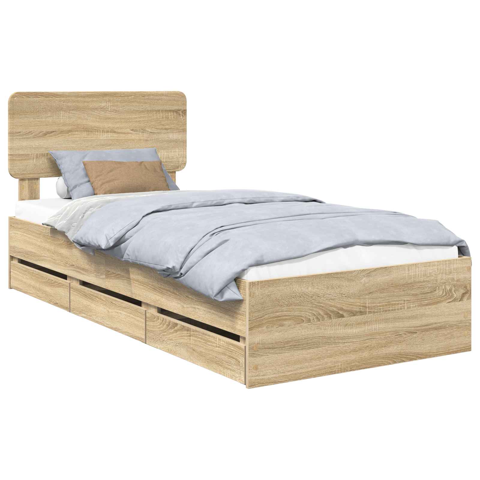 Krevetna konstrukcija s ladicama Sonoma hrast 75 x 190 cm