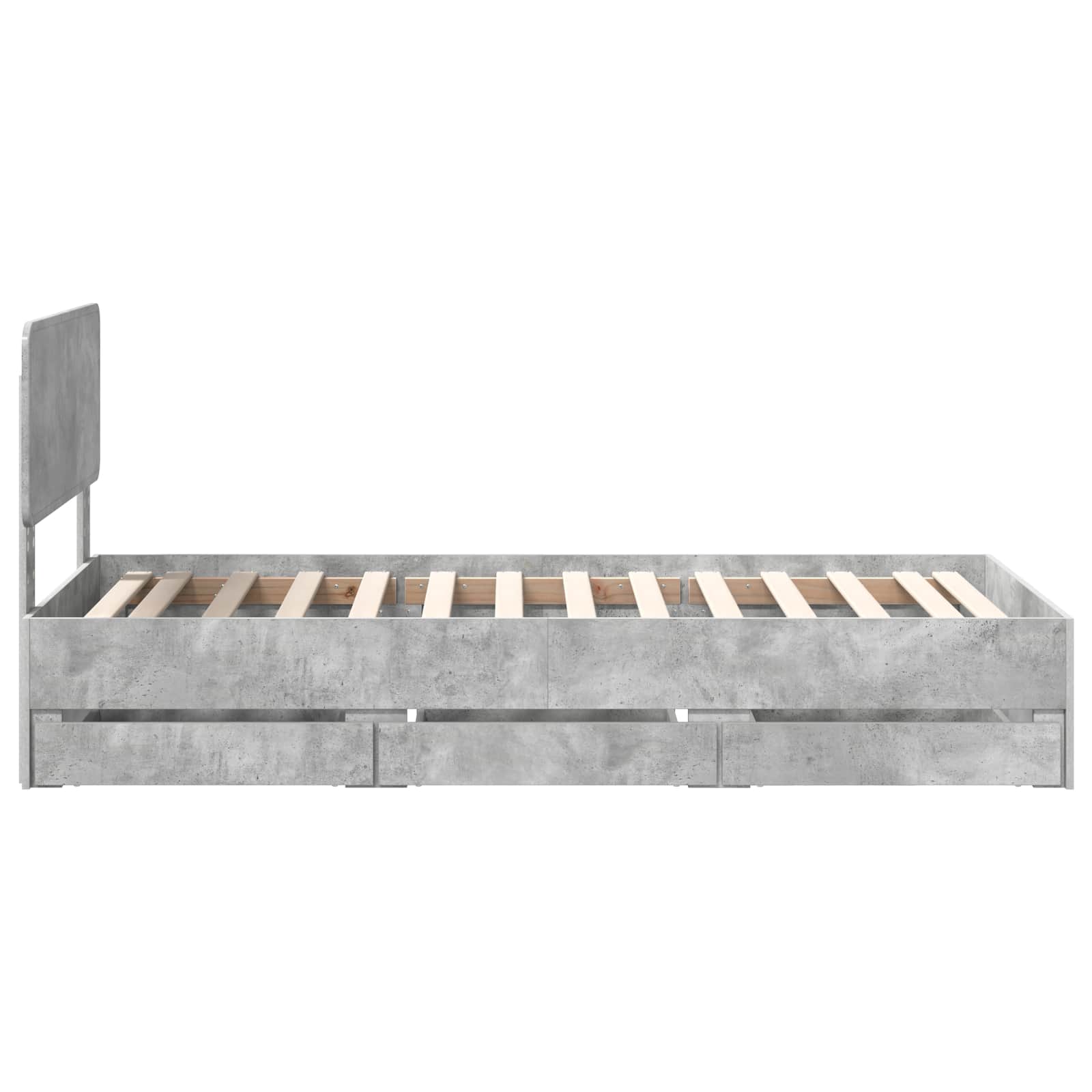 Krevetna konstrukcija s ladicama Betonsko Siva 75 x 190 cm