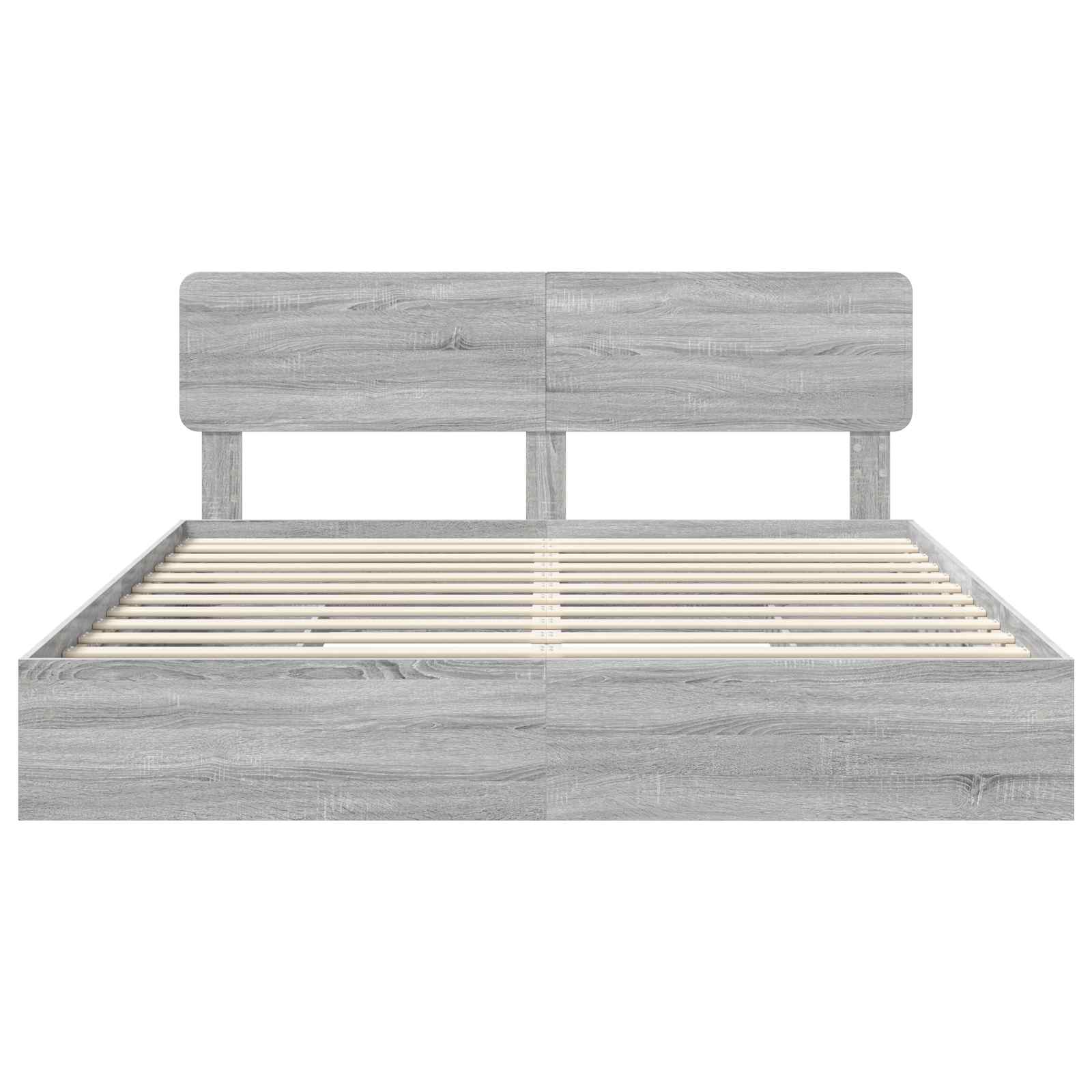 Krevet s od storage Siva Sonoma 180 x 200 cm Konstruirano drvo