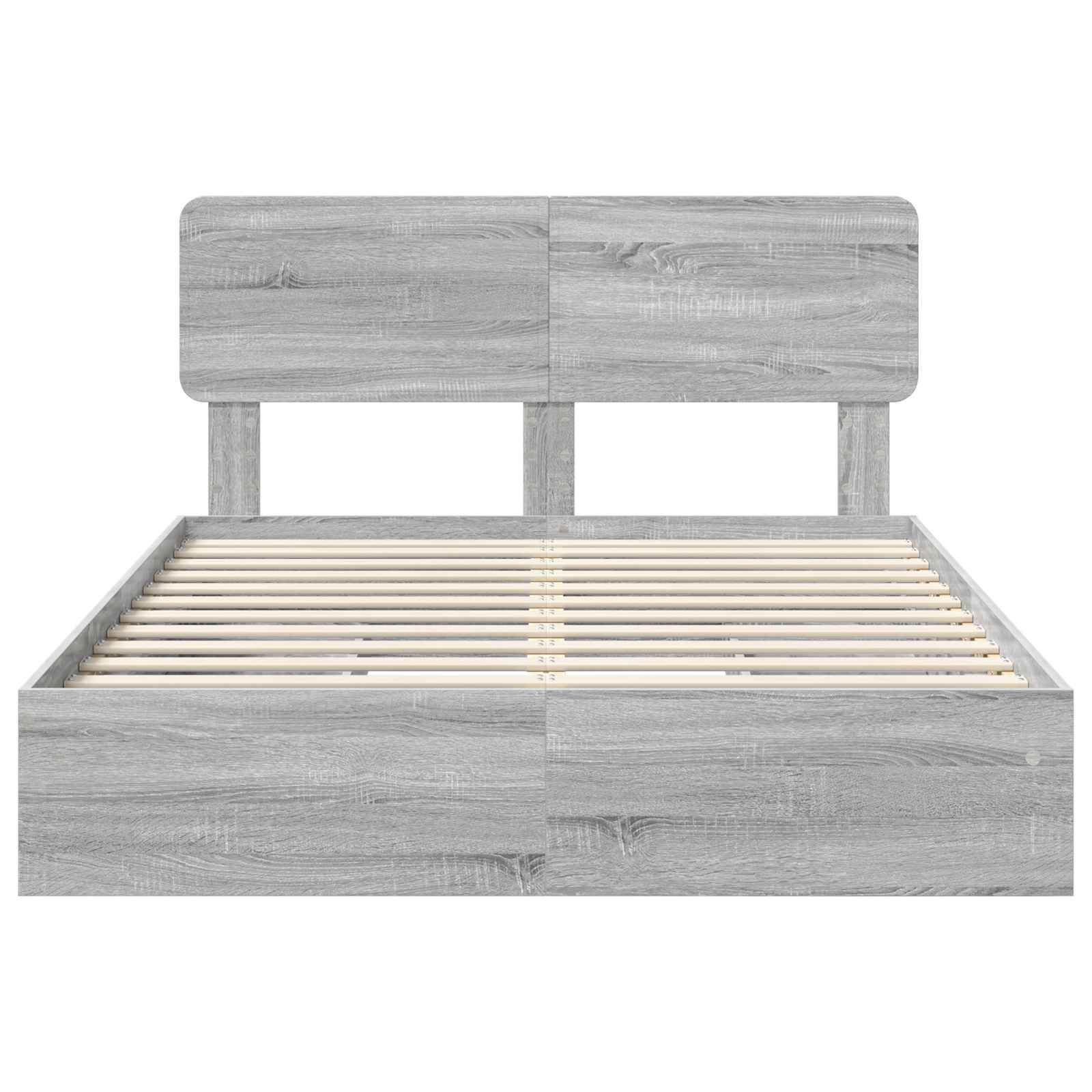 Krevet s od storage Siva Sonoma 150 x 200 cm Konstruirano drvo