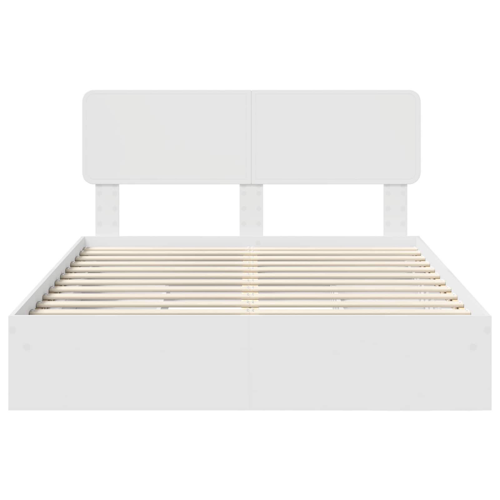 Krevet s od storage Bijelo 140 x 190 cm Konstruirano drvo