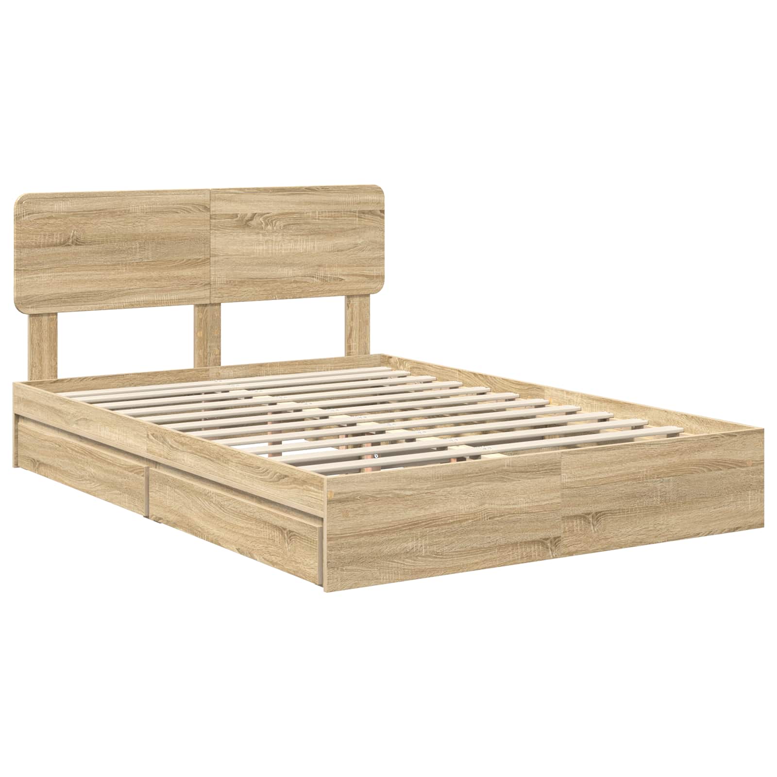 Krevet s od storage Sonoma hrast 140 x 190 cm Konstruirano drvo